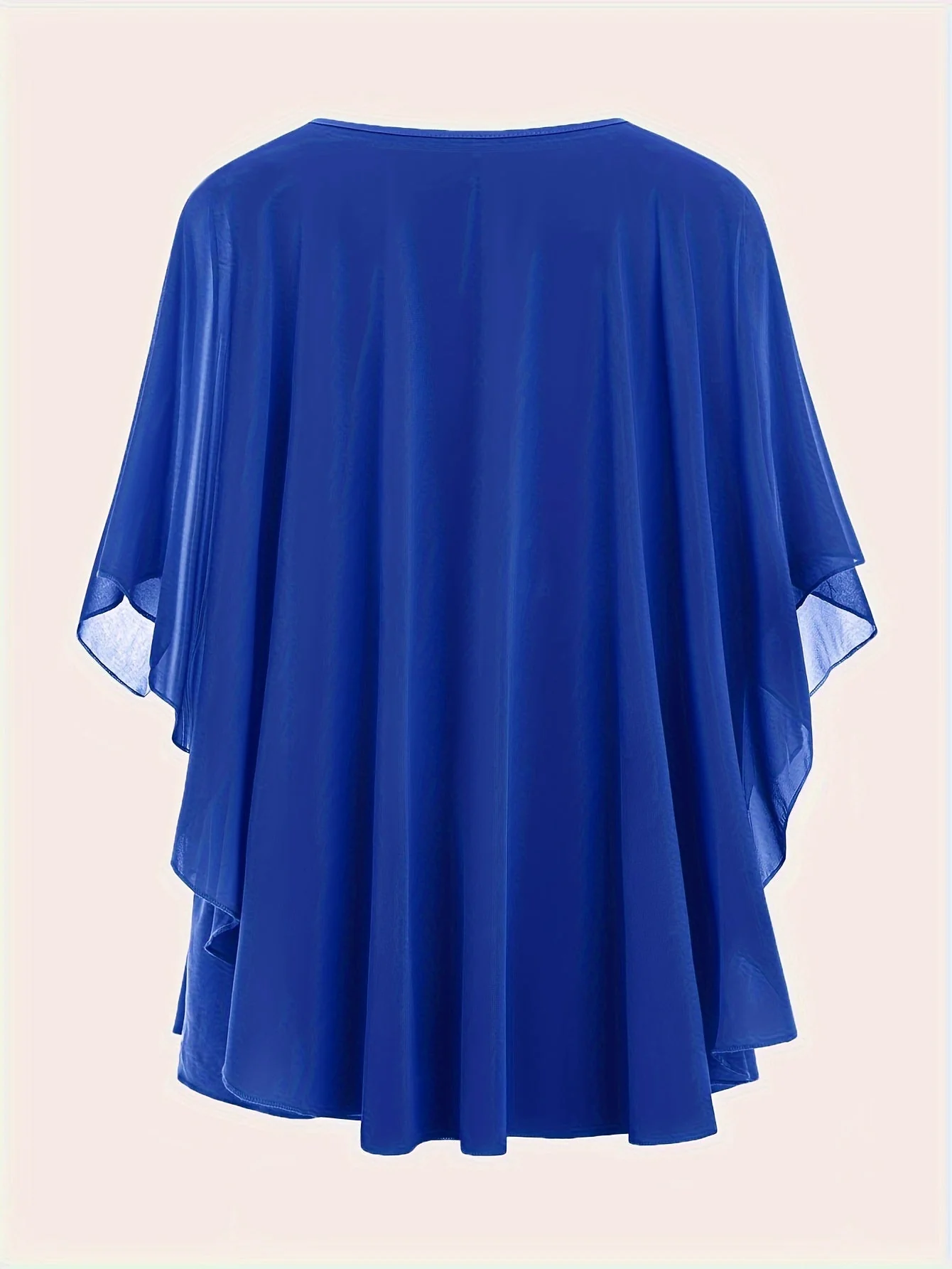Blouse cape élégante femme grande taille style soirée ample - Image 10