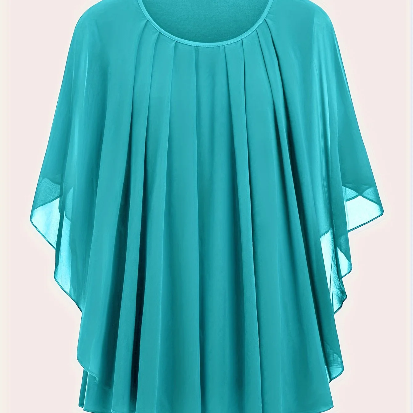 Blouse cape élégante femme grande taille style soirée ample - Image 12