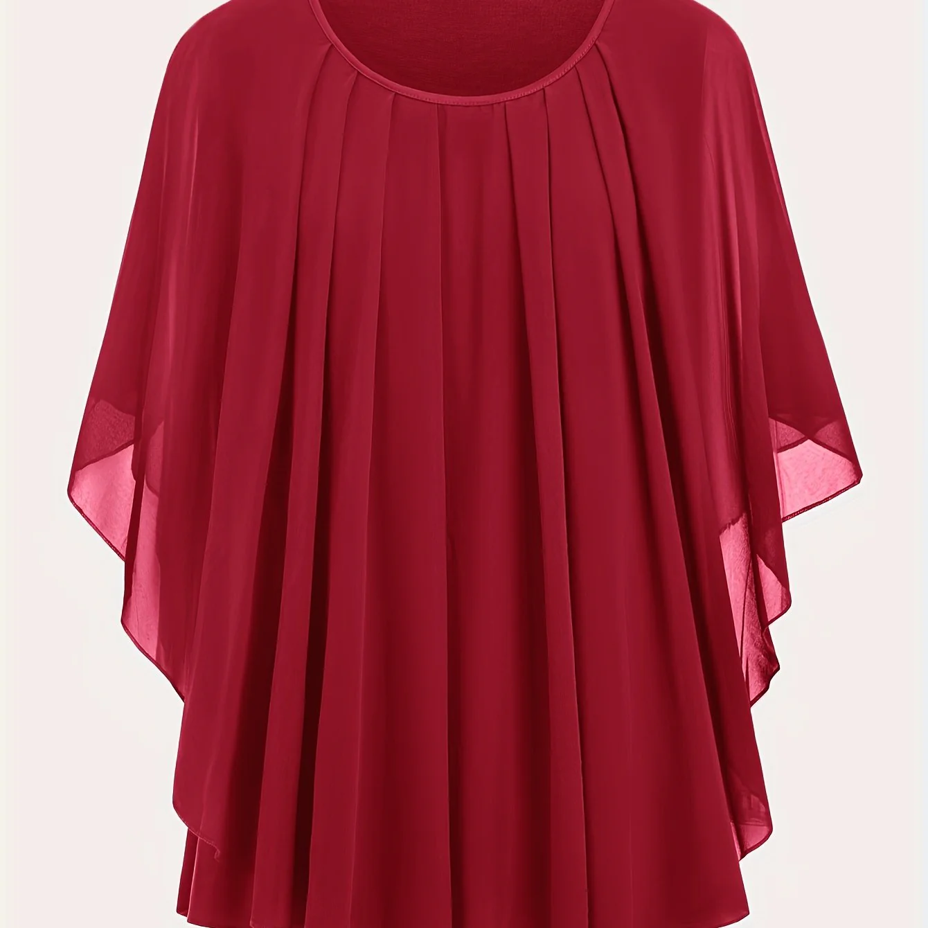 Blouse cape élégante femme grande taille style soirée ample - Image 13