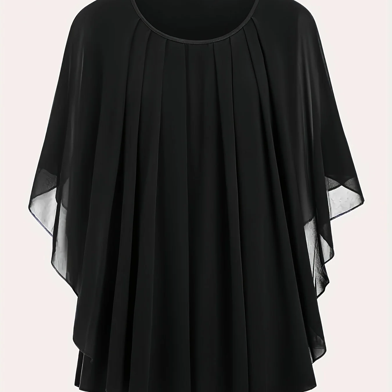 Blouse cape élégante femme grande taille style soirée ample - Image 16