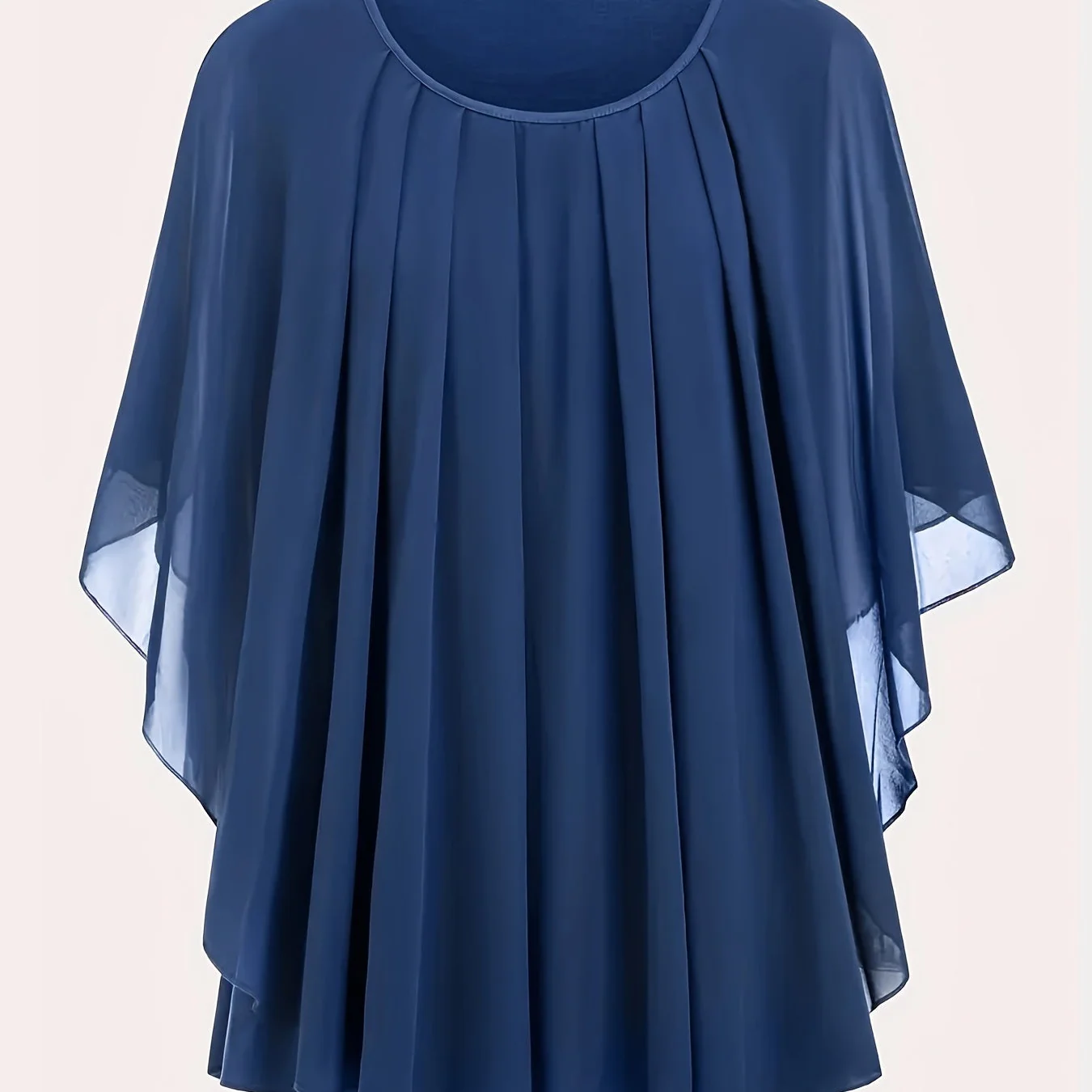 Blouse cape élégante femme grande taille style soirée ample - Image 17
