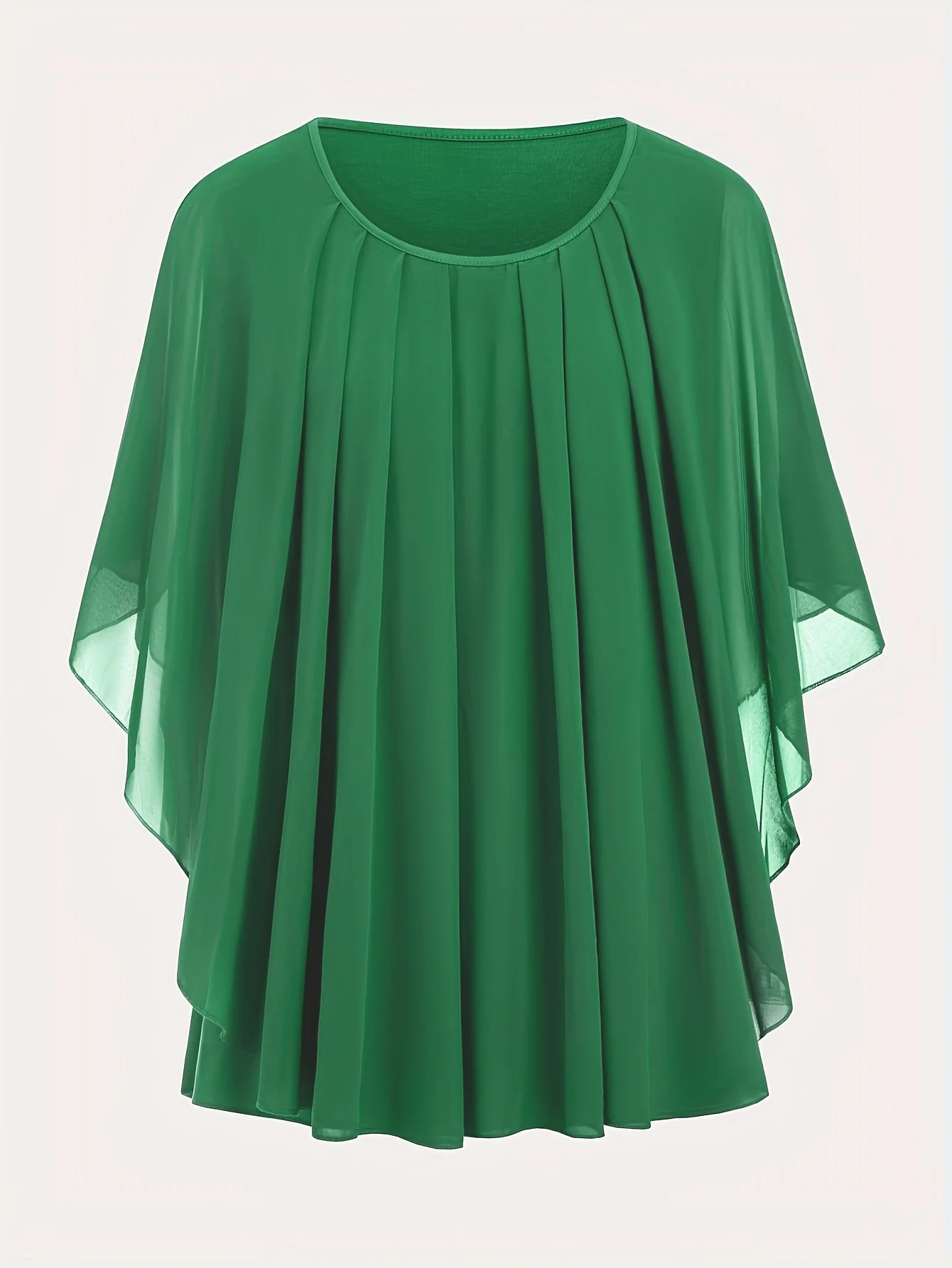 Blouse cape élégante femme grande taille style soirée ample - Image 3