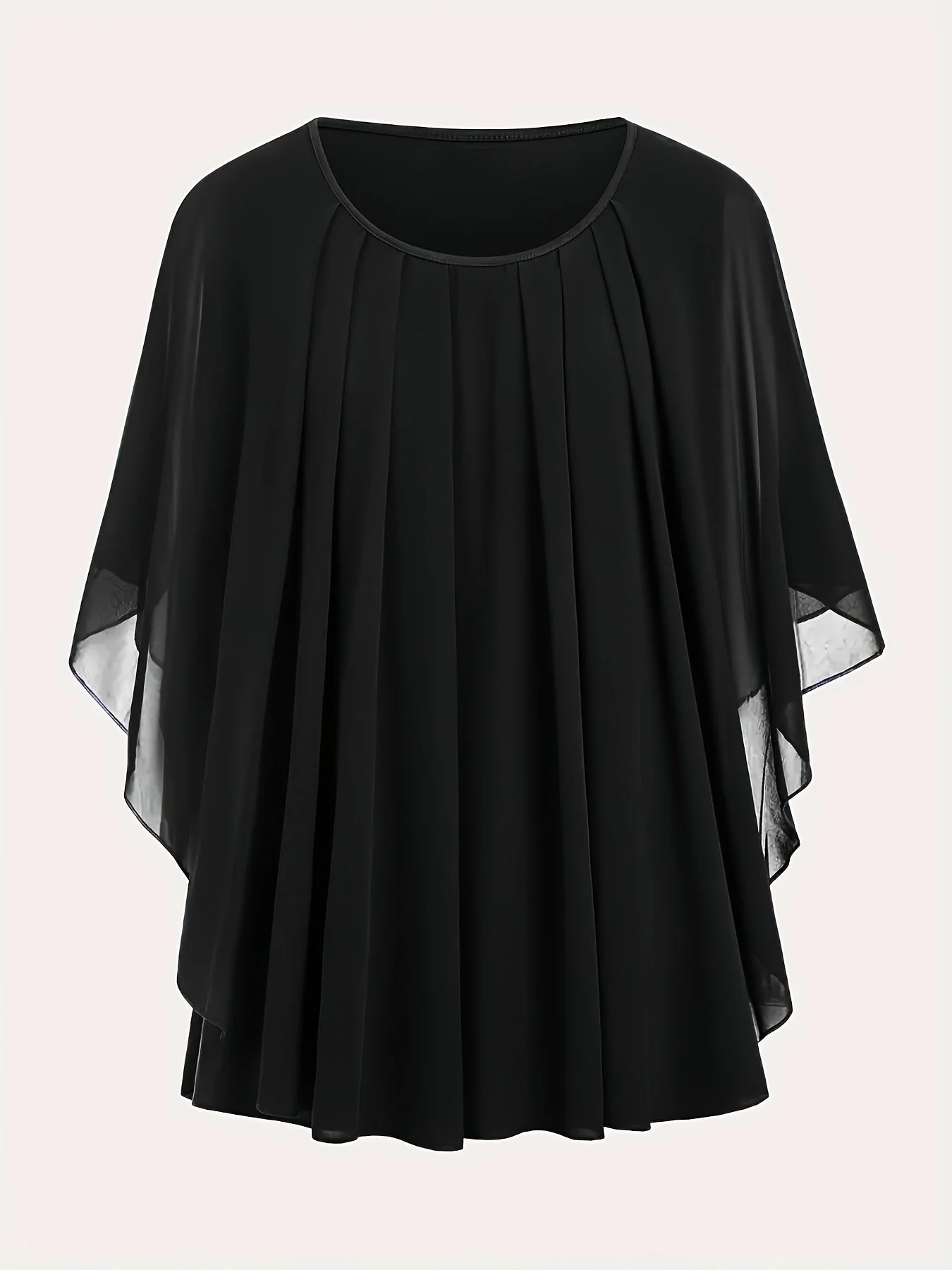 Blouse cape élégante femme grande taille style soirée ample - Image 5