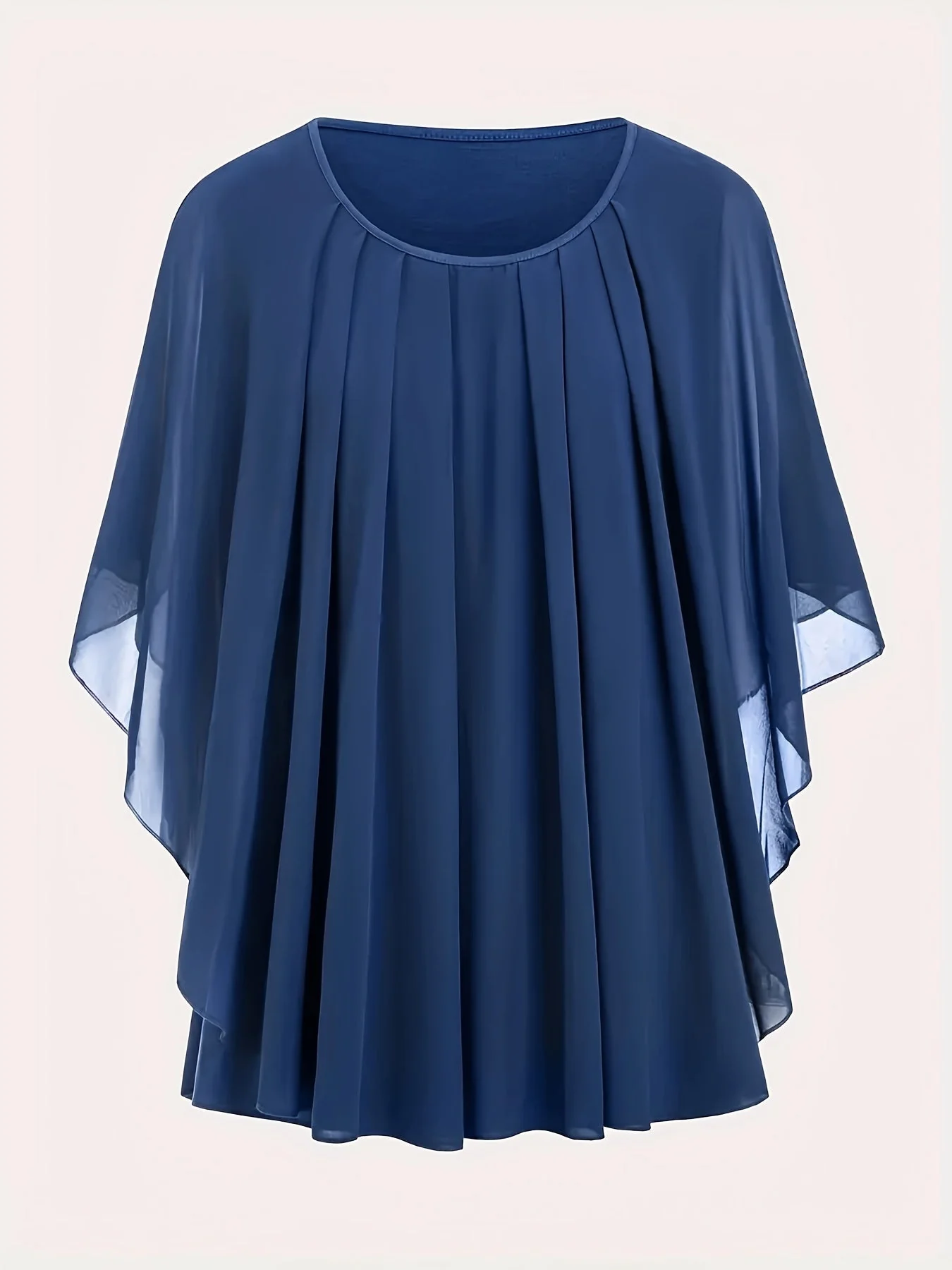 Blouse cape élégante femme grande taille style soirée ample - Image 6