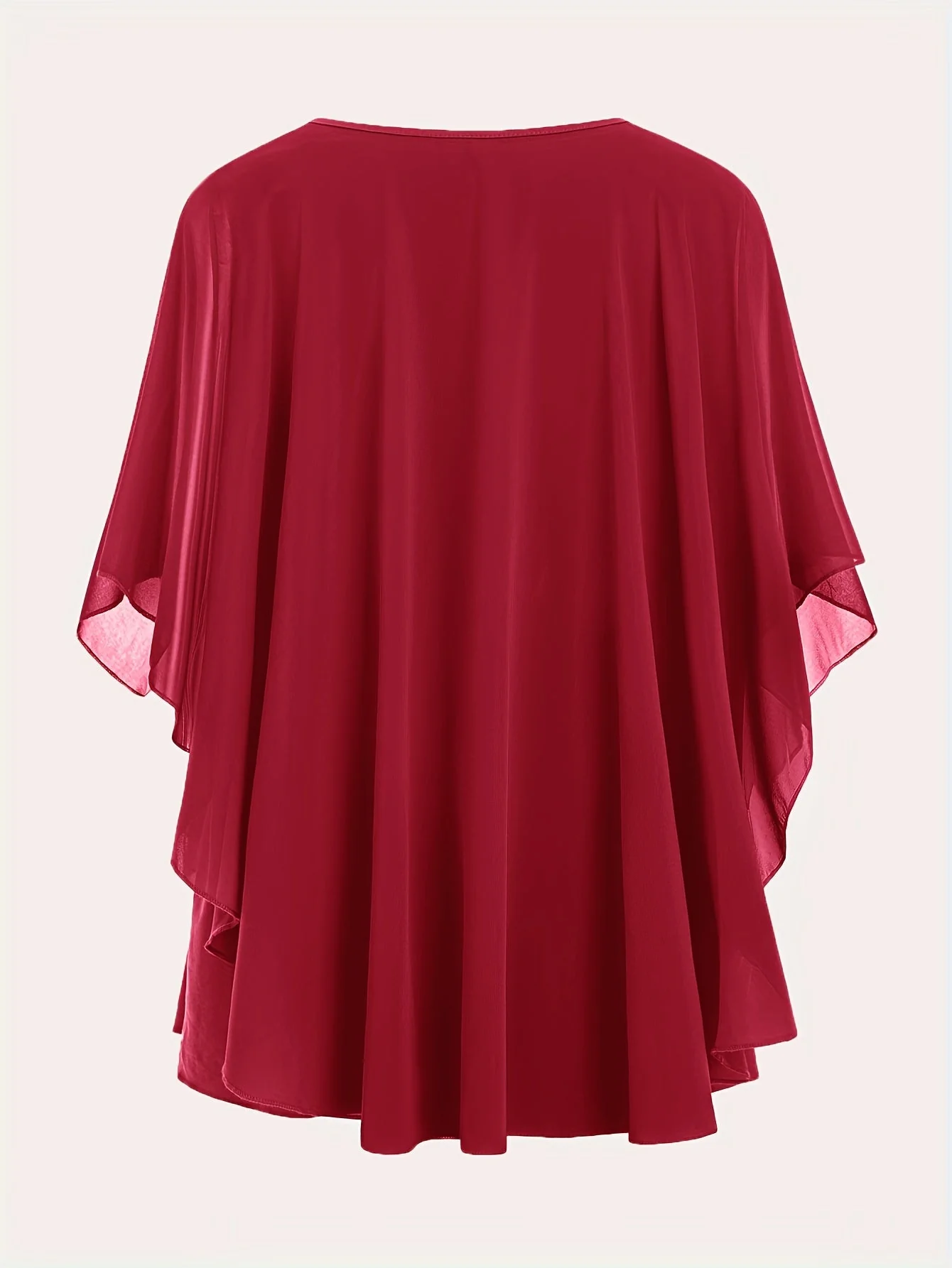 Blouse cape élégante femme grande taille style soirée ample - Image 8