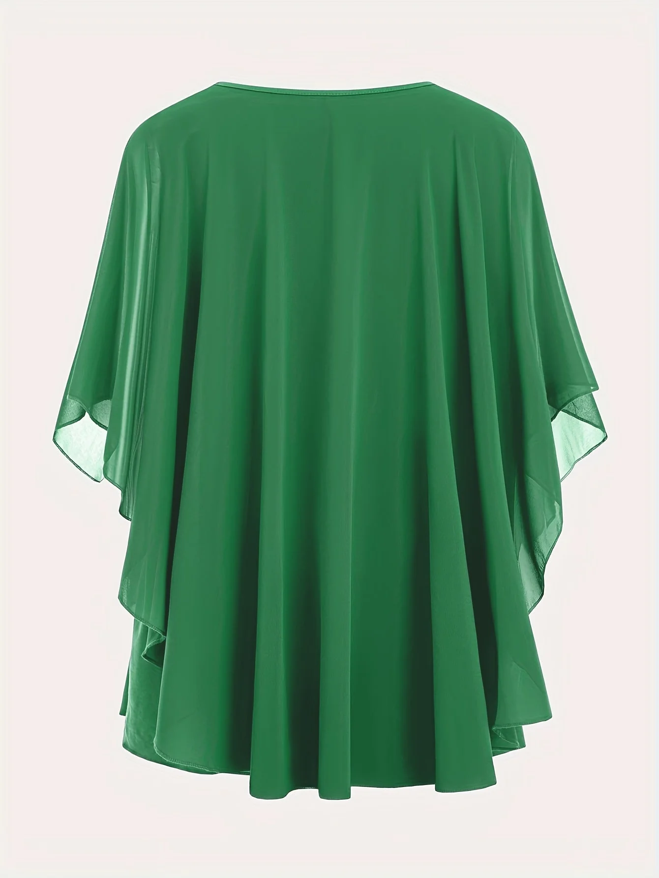 Blouse cape élégante femme grande taille style soirée ample - Image 9