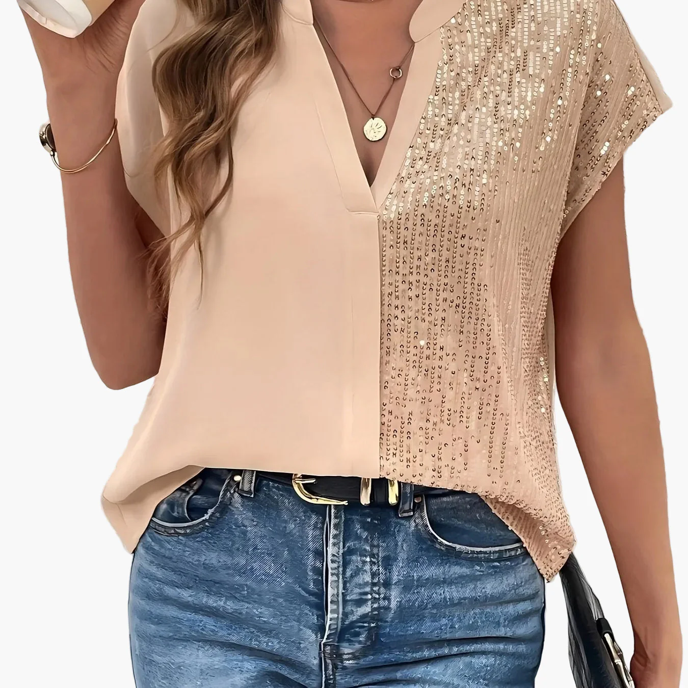 Blouse élégante femme style chic à col en V pour bureau et sorties - Image 16