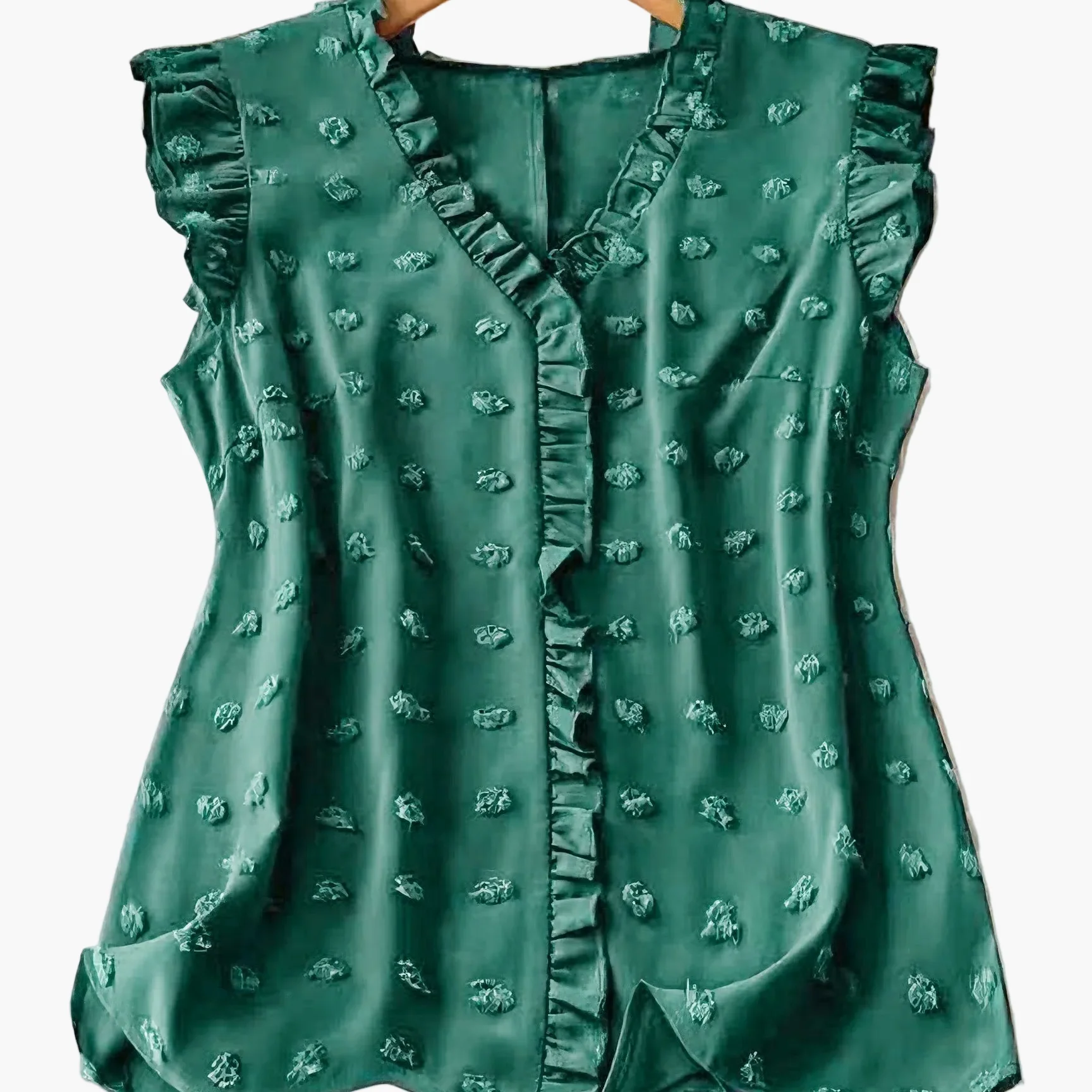 Blouse Femme Élégante à Volants Style Décontracté Chic pour le Quotidien - Image 12