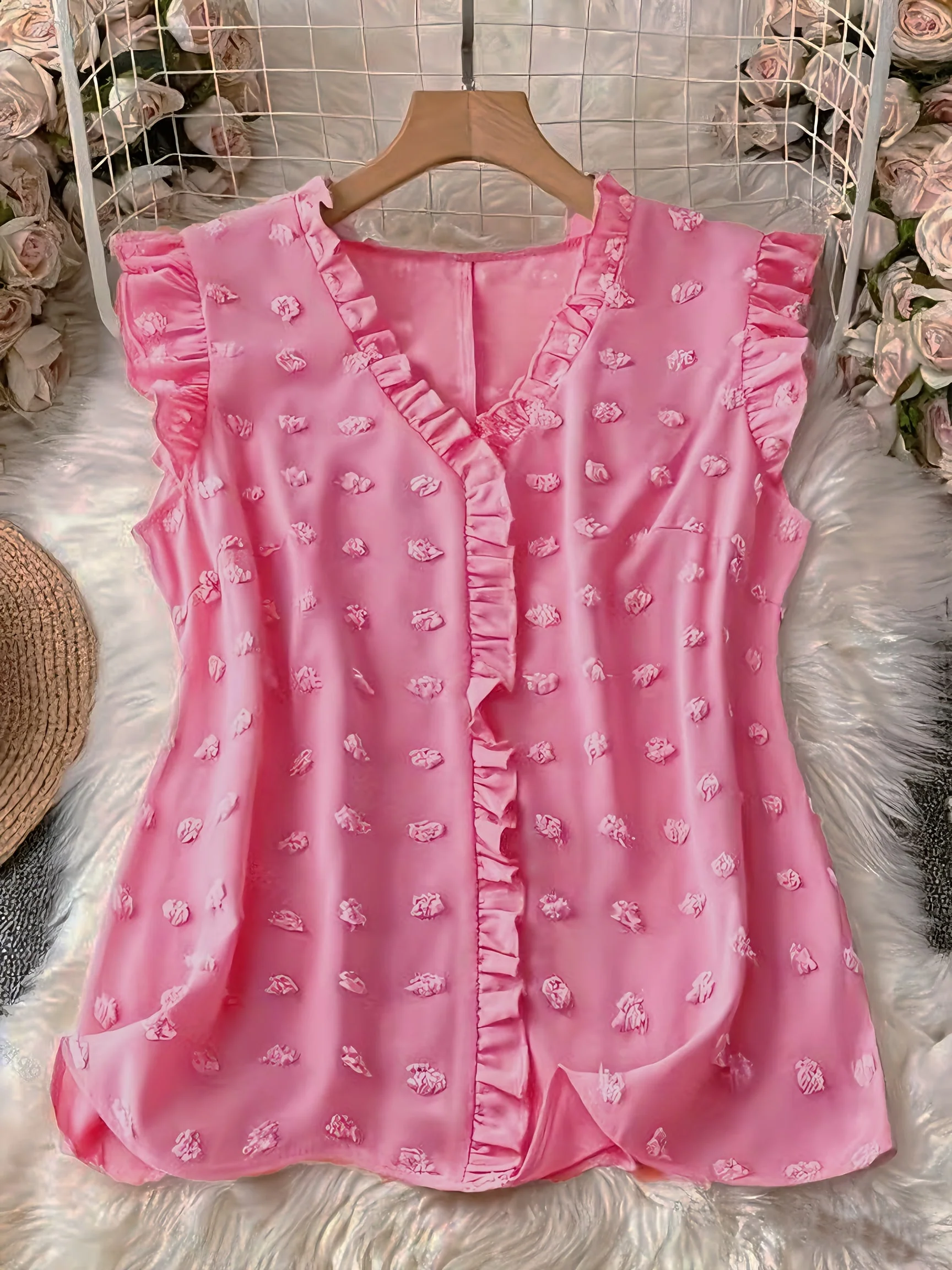 Blouse Femme Élégante à Volants Style Décontracté Chic pour le Quotidien - Image 2