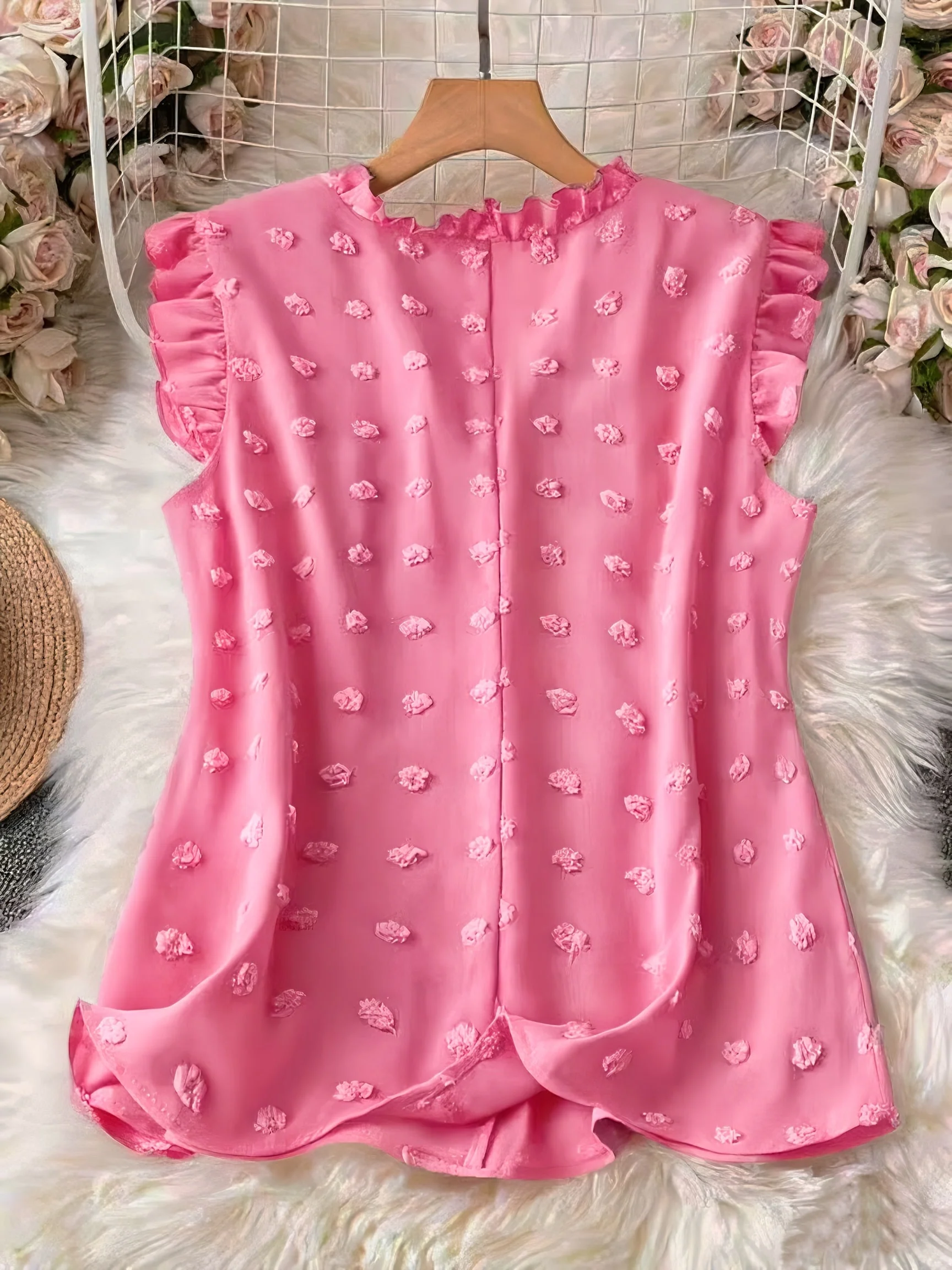 Blouse Femme Élégante à Volants Style Décontracté Chic pour le Quotidien - Image 4