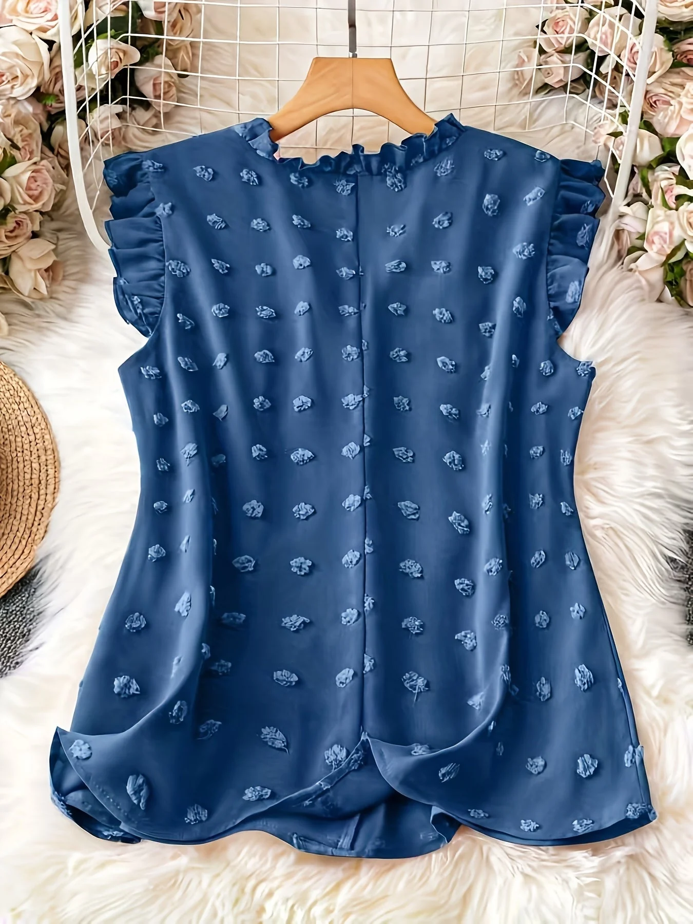 Blouse Femme Élégante à Volants Style Décontracté Chic pour le Quotidien - Image 6