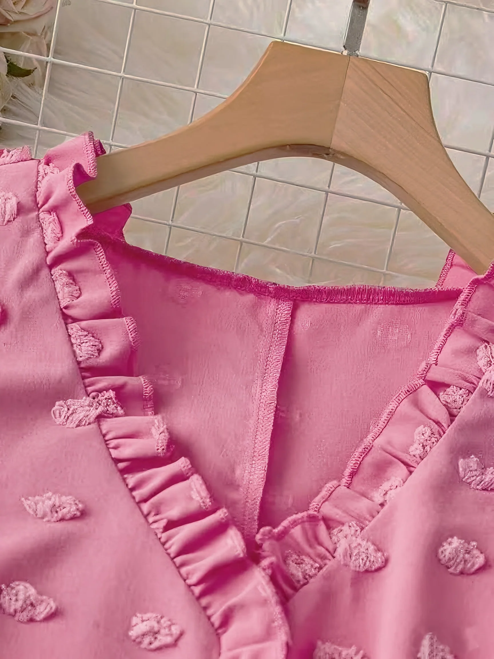 Blouse Femme Élégante à Volants Style Décontracté Chic pour le Quotidien - Image 7