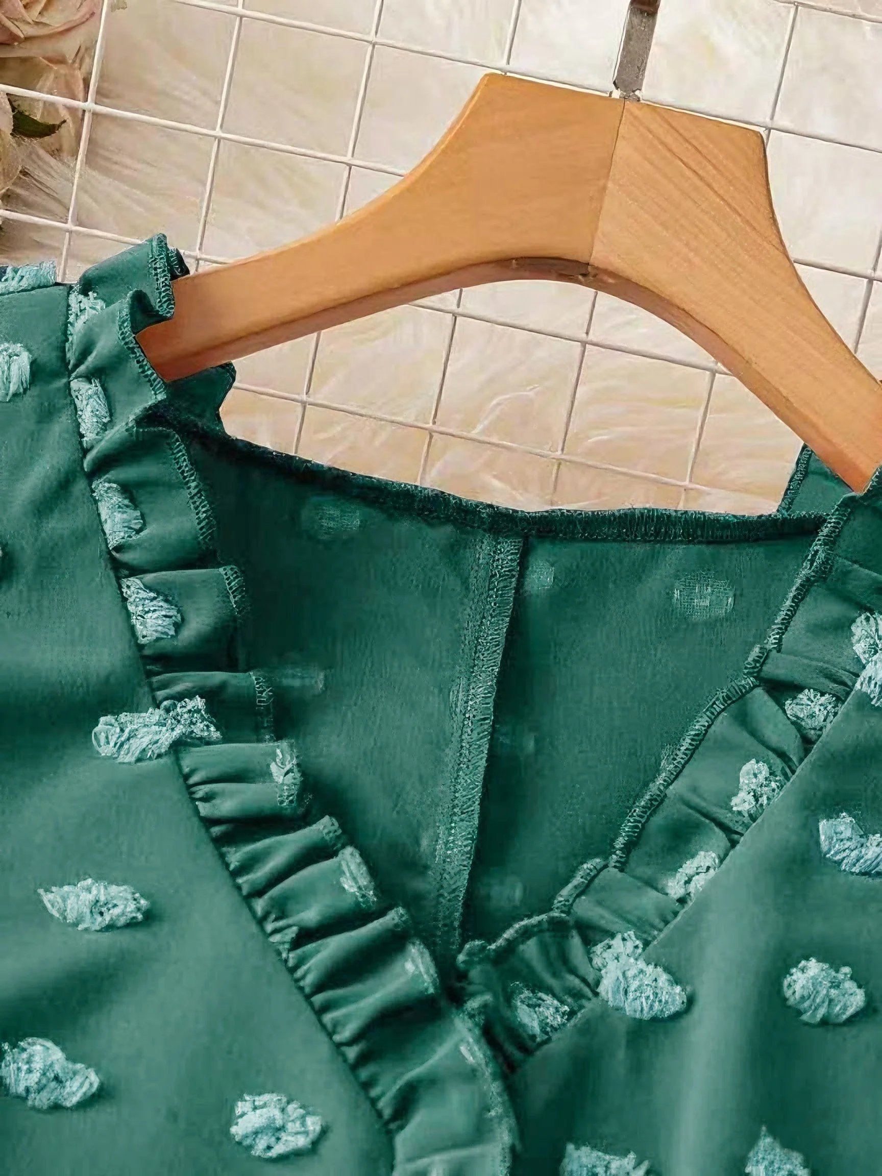 Blouse Femme Élégante à Volants Style Décontracté Chic pour le Quotidien - Image 8