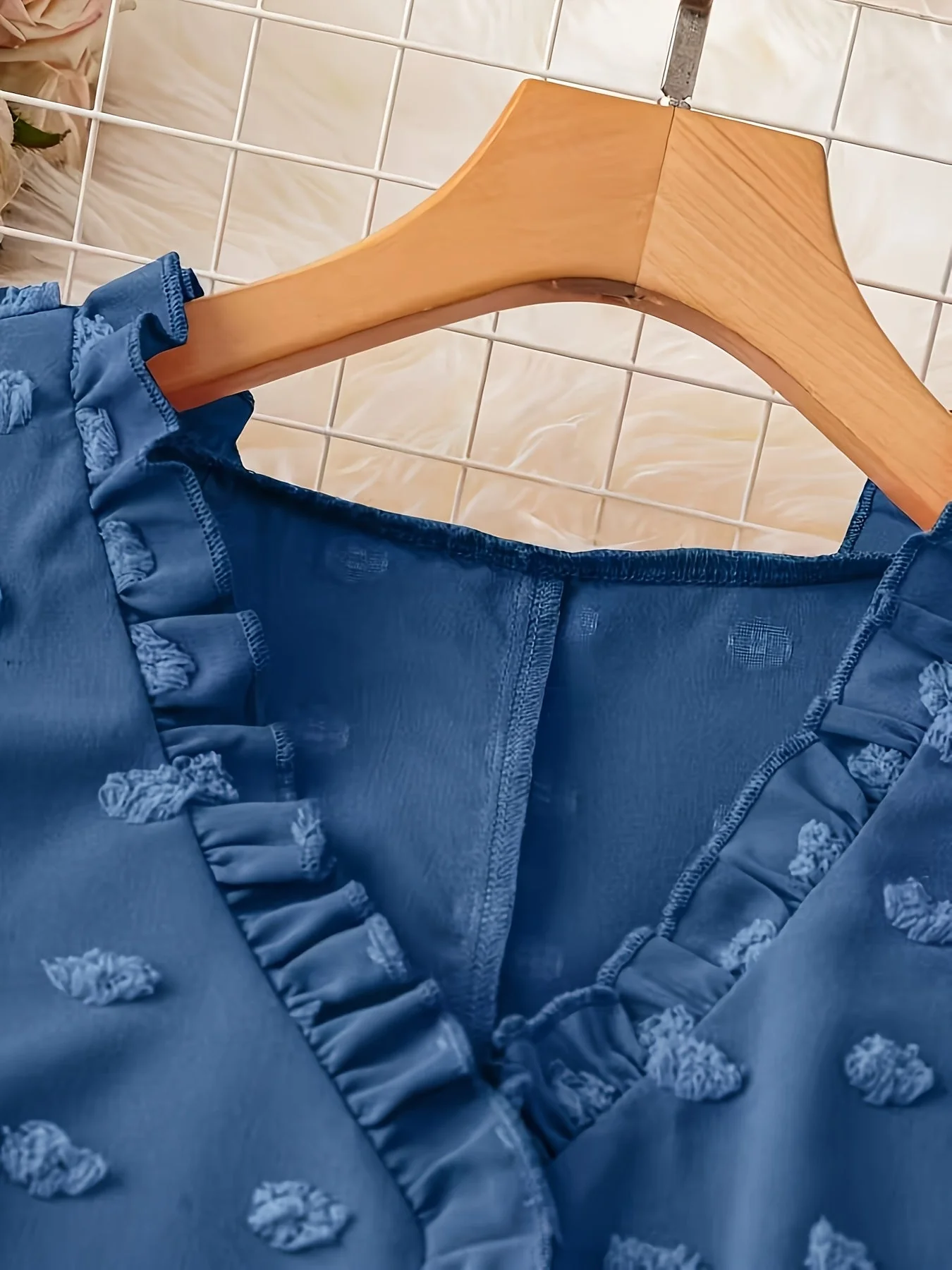 Blouse Femme Élégante à Volants Style Décontracté Chic pour le Quotidien - Image 9