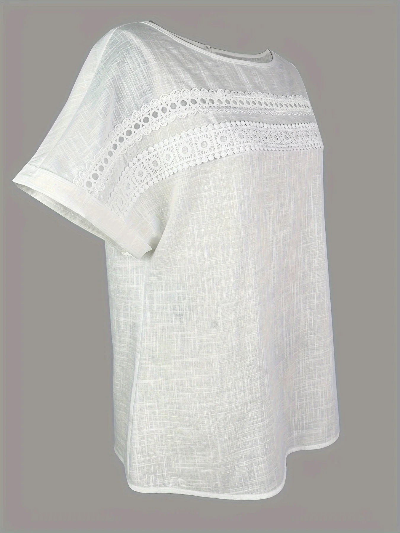 Blouse Femme Élégante à Dentelle Style Décontracté Été Printemps - Image 5