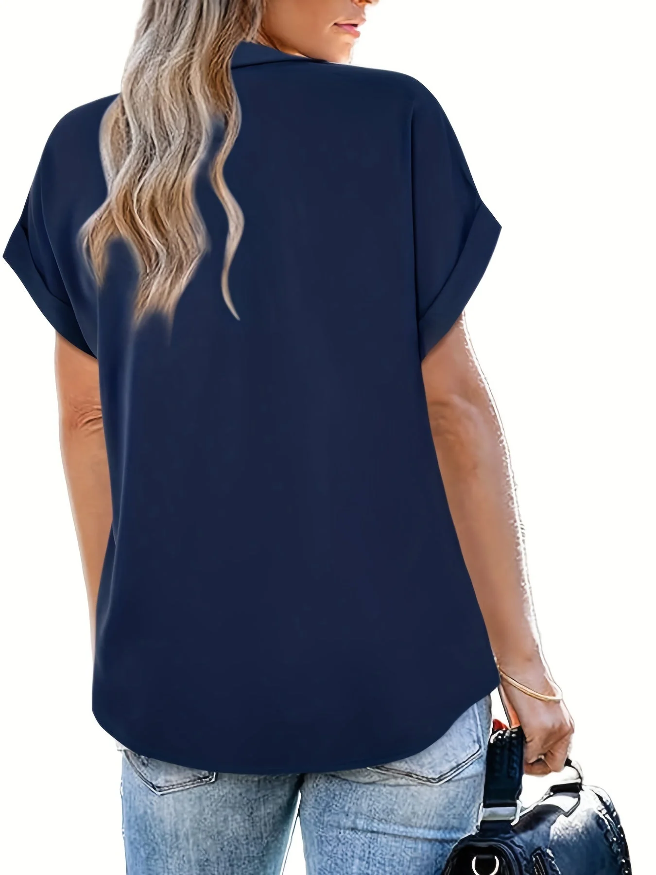 Blouse Femme Élégante Manches Chauve-Souris Style Décontracté Été - Image 10