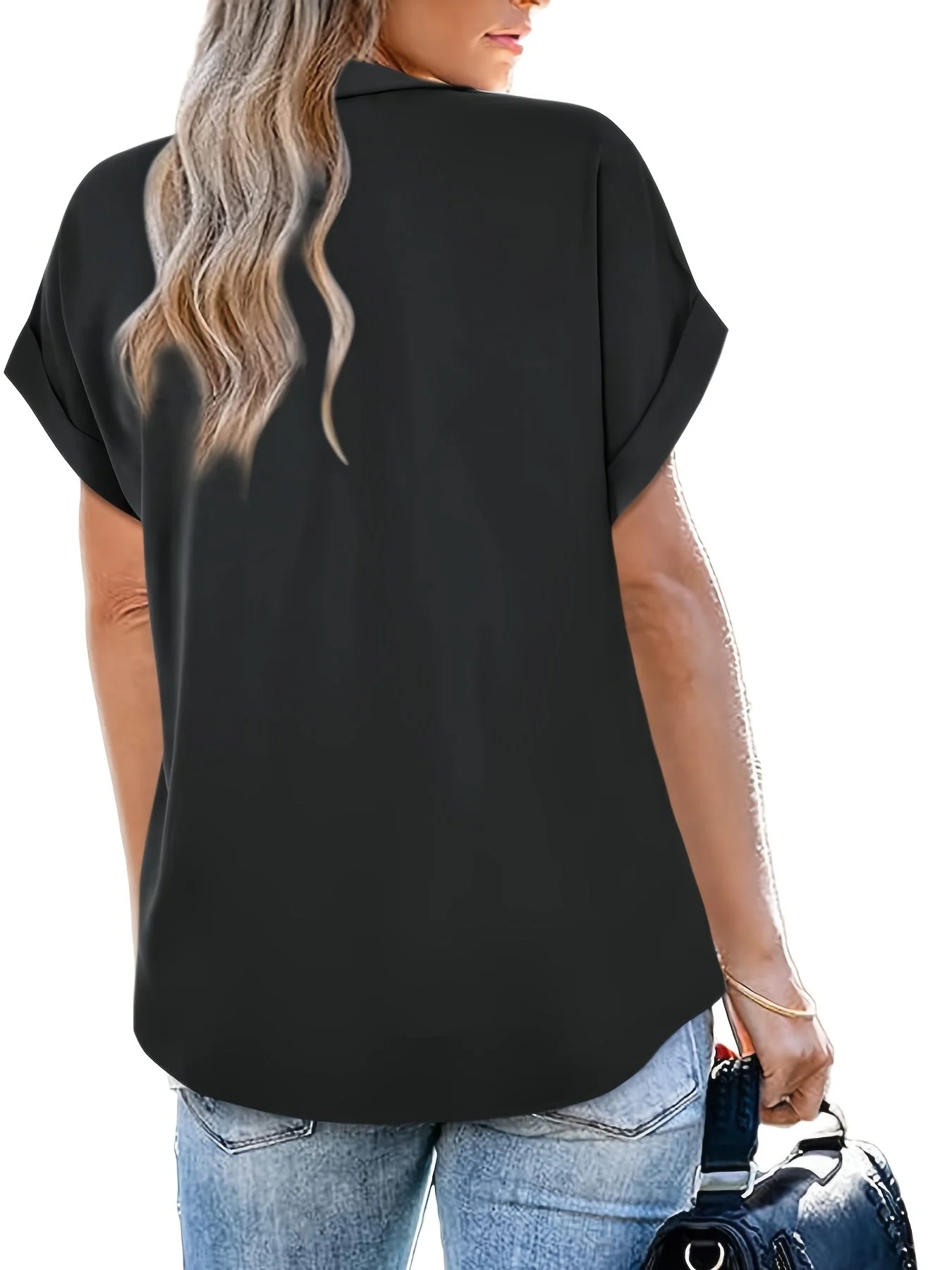 Blouse Femme Élégante Manches Chauve-Souris Style Décontracté Été - Image 6