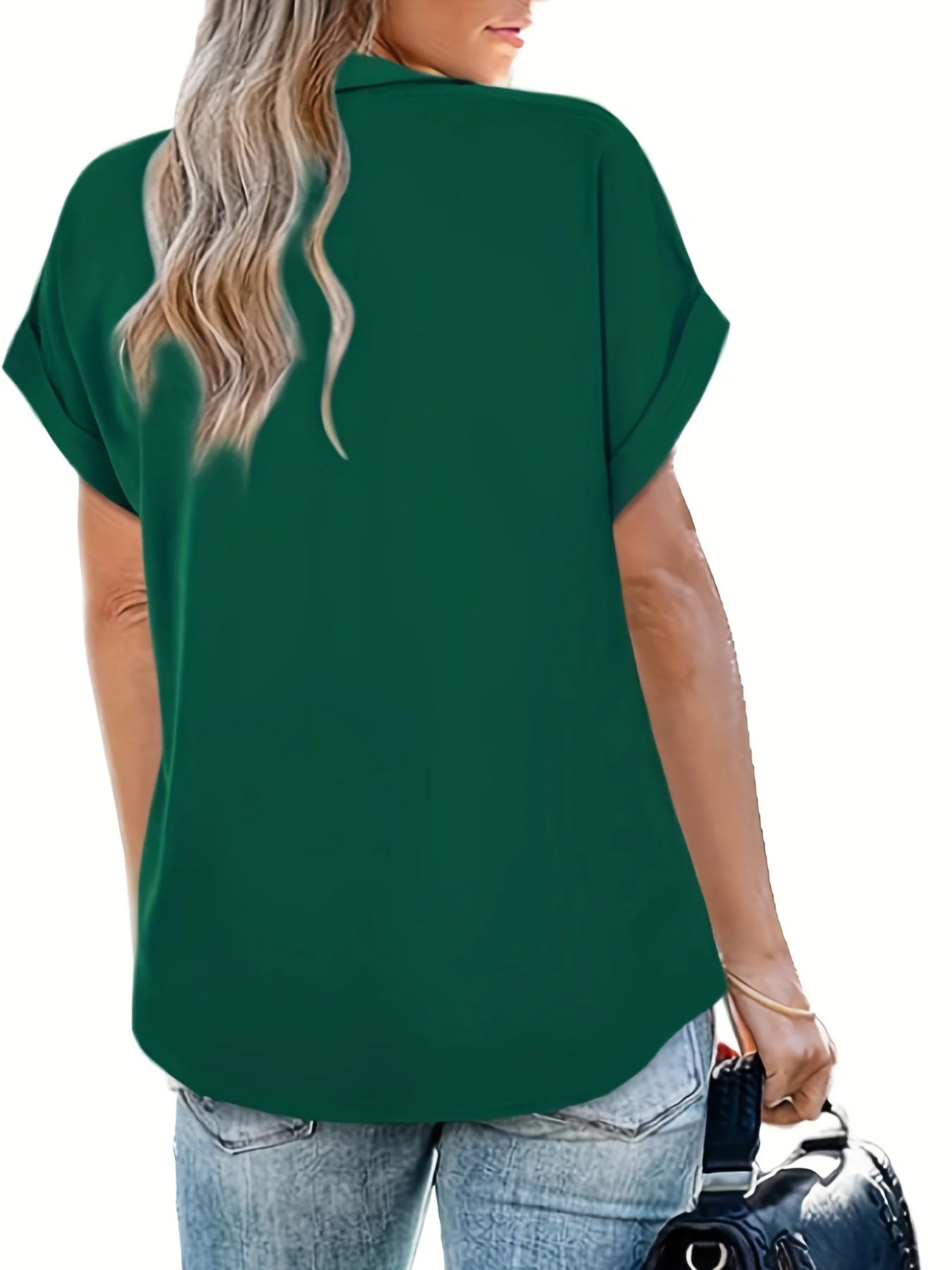 Blouse Femme Élégante Manches Chauve-Souris Style Décontracté Été - Image 8
