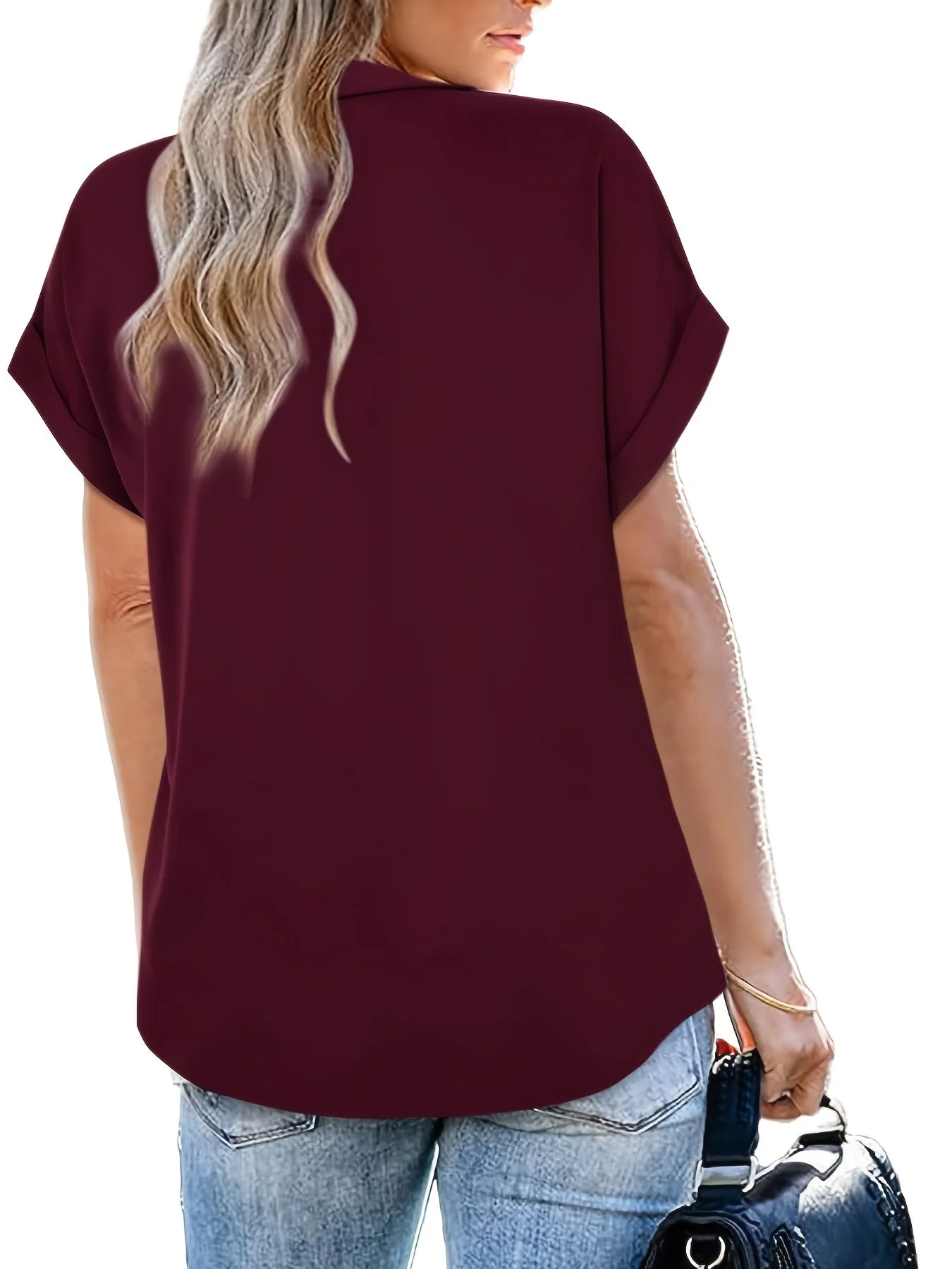 Blouse Femme Élégante Manches Chauve-Souris Style Décontracté Été - Image 9