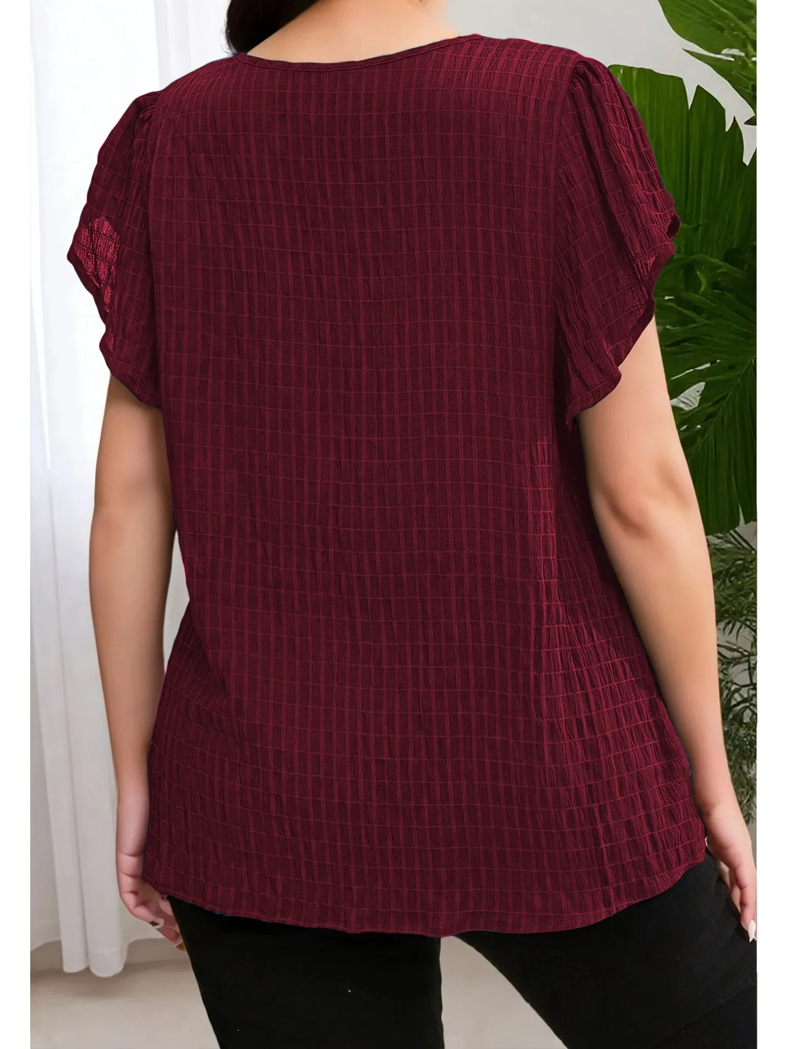 Blouse Femme Élégante à Manches Papillon Style Décontracté pour Bureau ou Sortie - Image 10