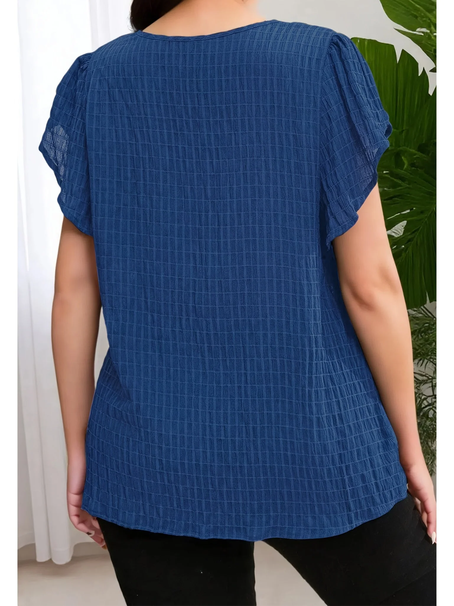 Blouse Femme Élégante à Manches Papillon Style Décontracté pour Bureau ou Sortie - Image 6
