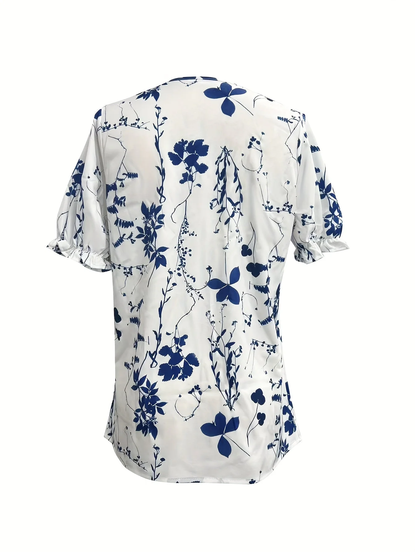 Blouse Femme Style Bohème Chic à Imprimé Floral et Dentelle – Idéale pour Printemps et Été - Image 3