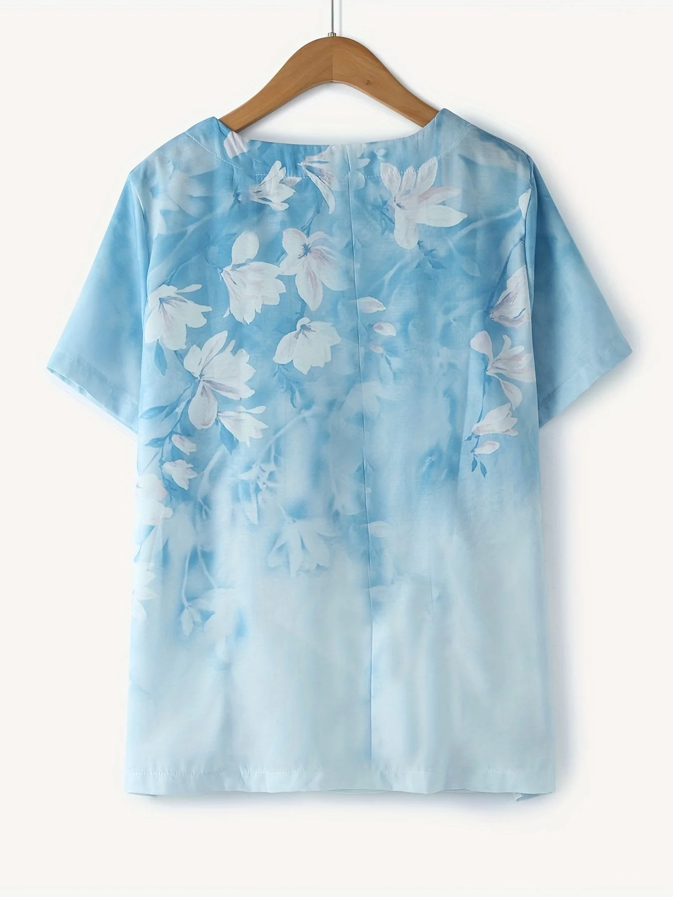 Blouse femme style vintage à fleurs imprimées avec boutons – Élégance décontractée pour l'été - Image 8