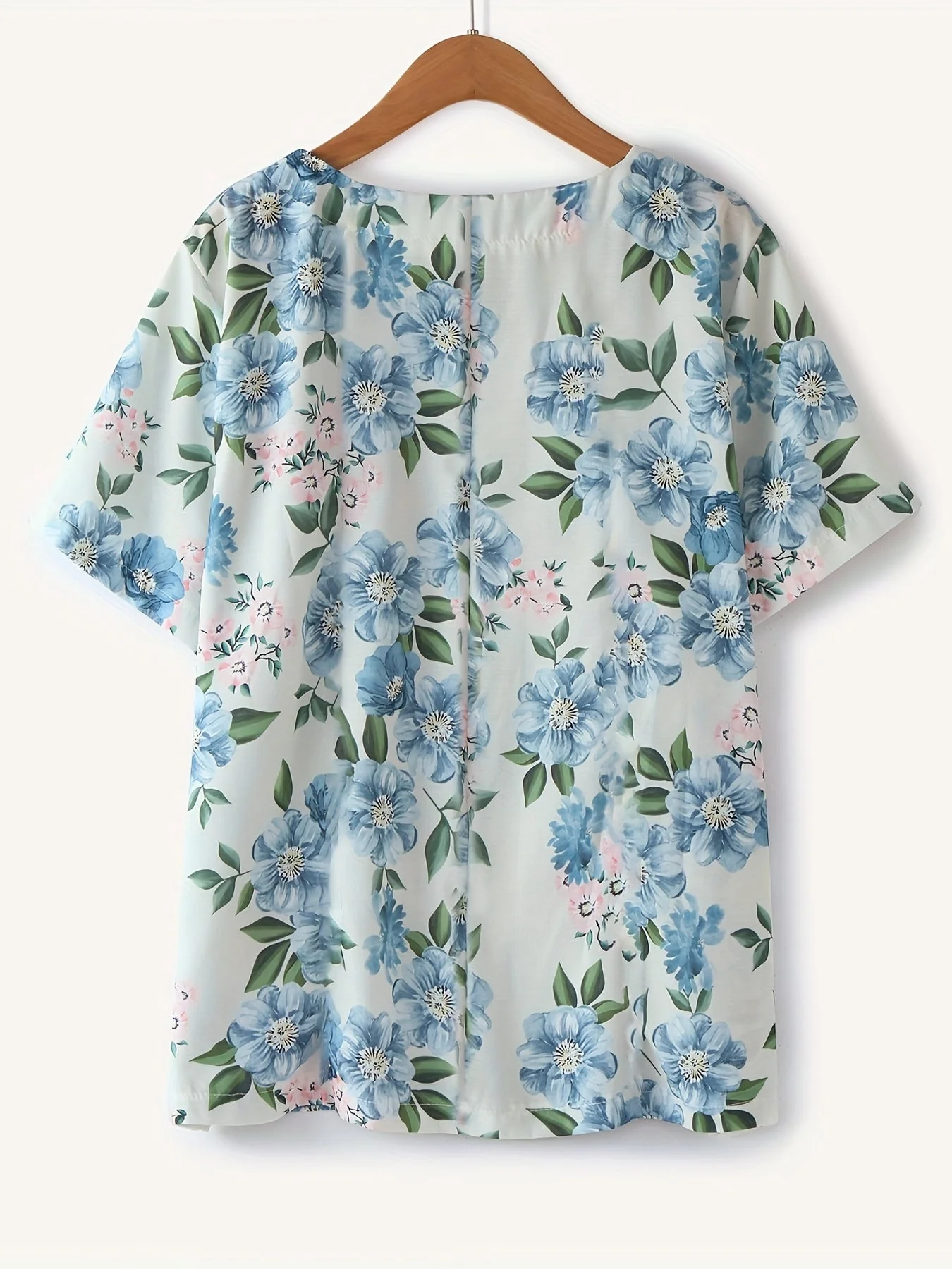 Blouse femme style vintage à fleurs imprimées avec boutons – Élégance décontractée pour l'été - Image 9