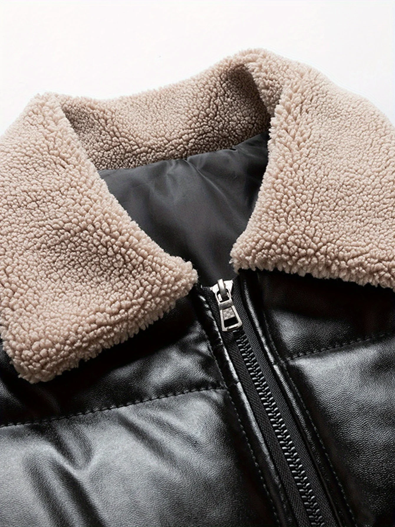 Blouson d'hiver homme style aviateur col mouton pour usage quotidien et urbain - Image 6