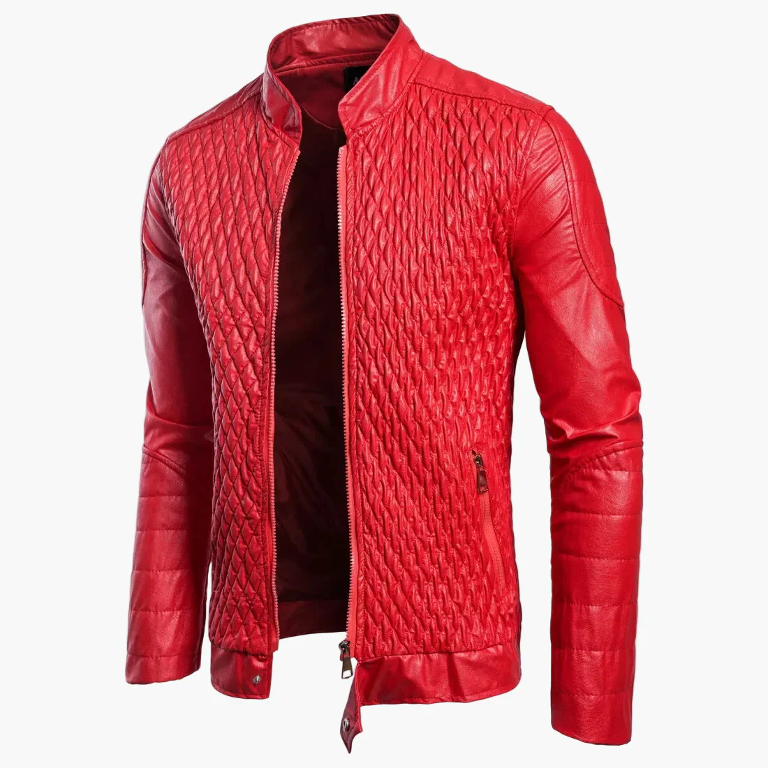 Blouson Homme Style Motard Rembourré Mode Rock Décontractée - Image 2