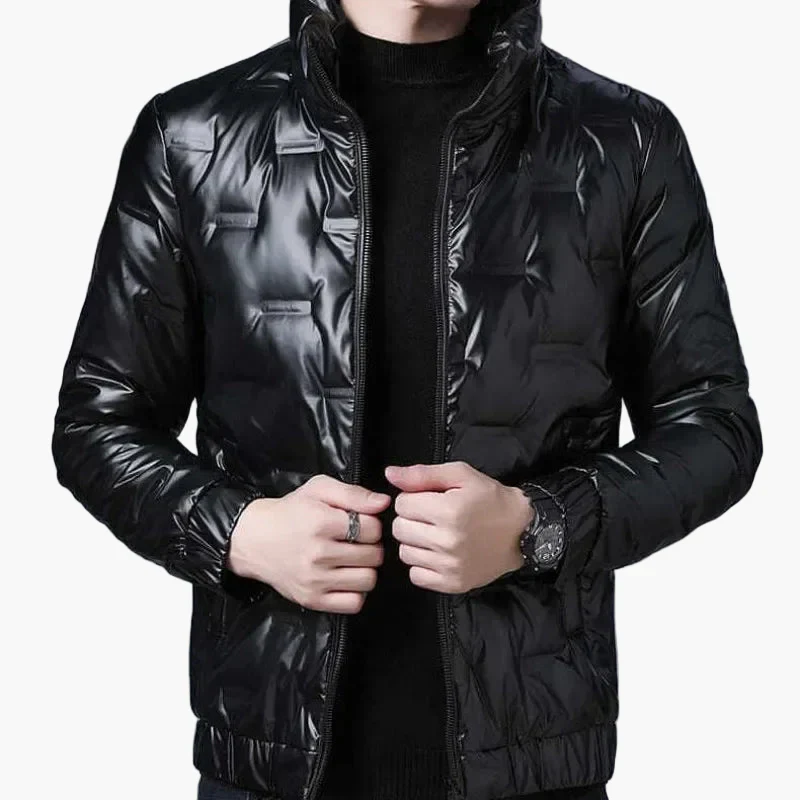 Blouson Homme Style Urbain Brillant pour Hiver et Automne - Image 2