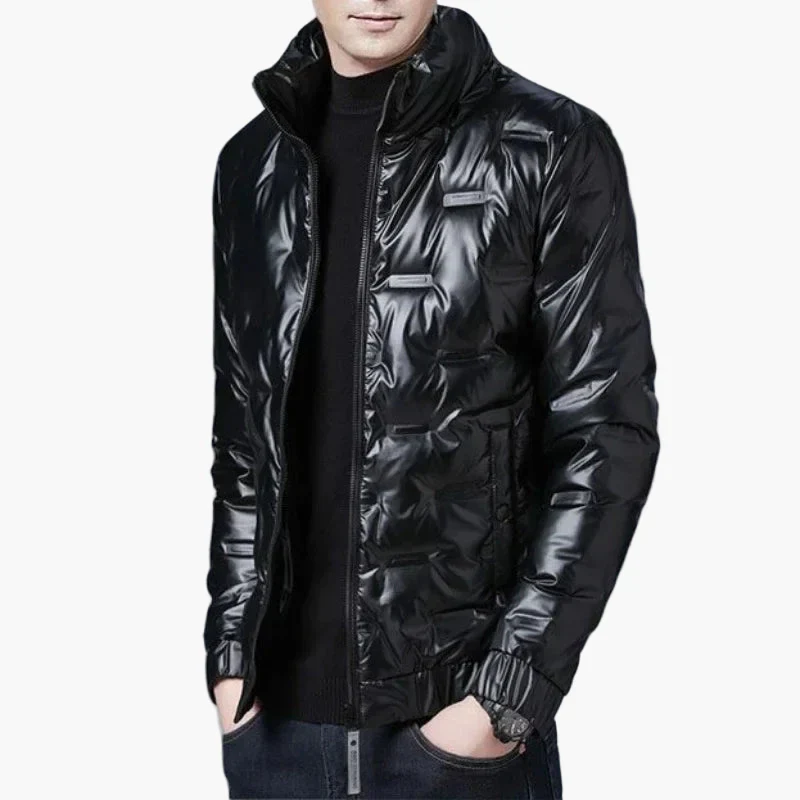 Blouson Homme Style Urbain Brillant pour Hiver et Automne - Image 3