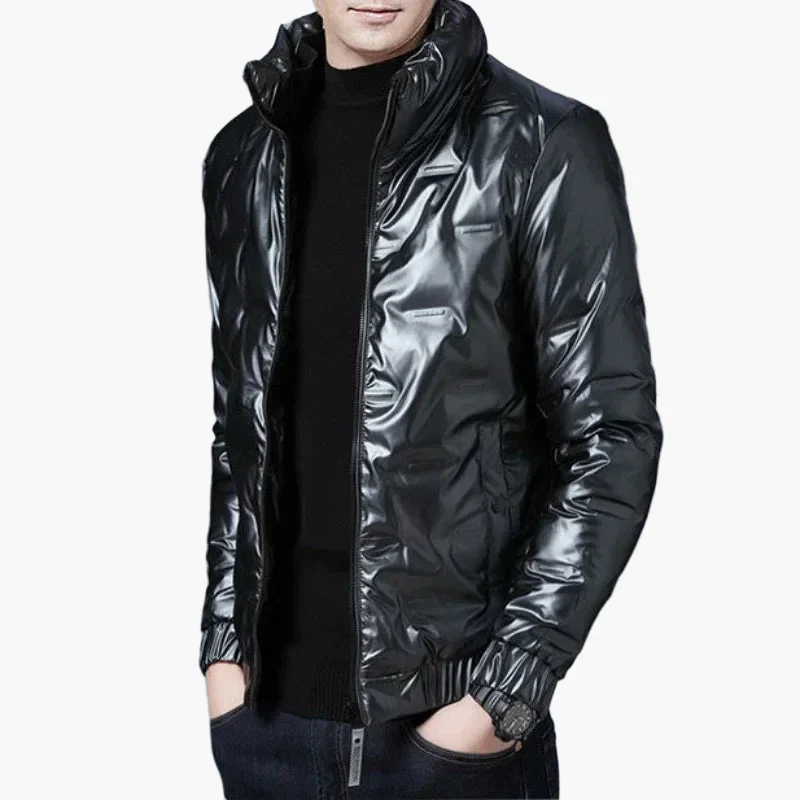 Blouson Homme Style Urbain Brillant pour Hiver et Automne - Image 4