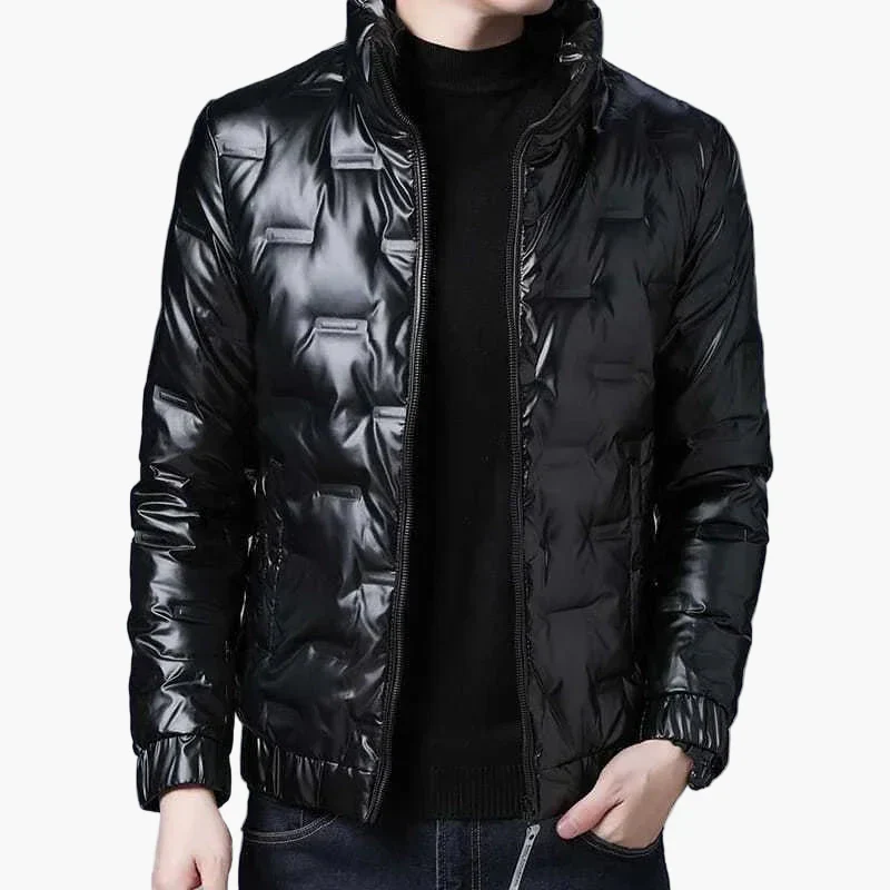 Blouson Homme Style Urbain Brillant pour Hiver et Automne - Image 5