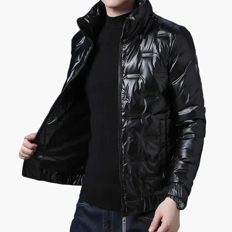 Blouson Homme Style Urbain Brillant pour Hiver et Automne - Image 6