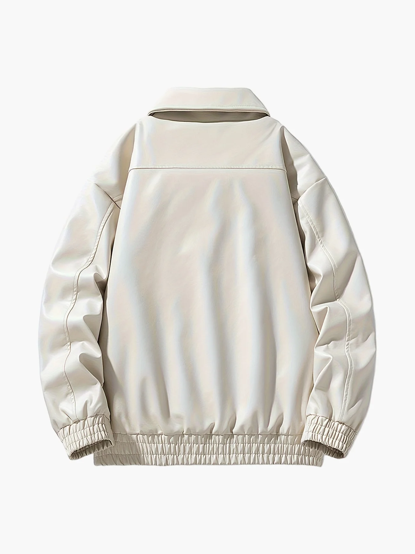 Blouson style bomber décontracté pour homme, coupe ample, fermeture zippée, col à revers - Image 4