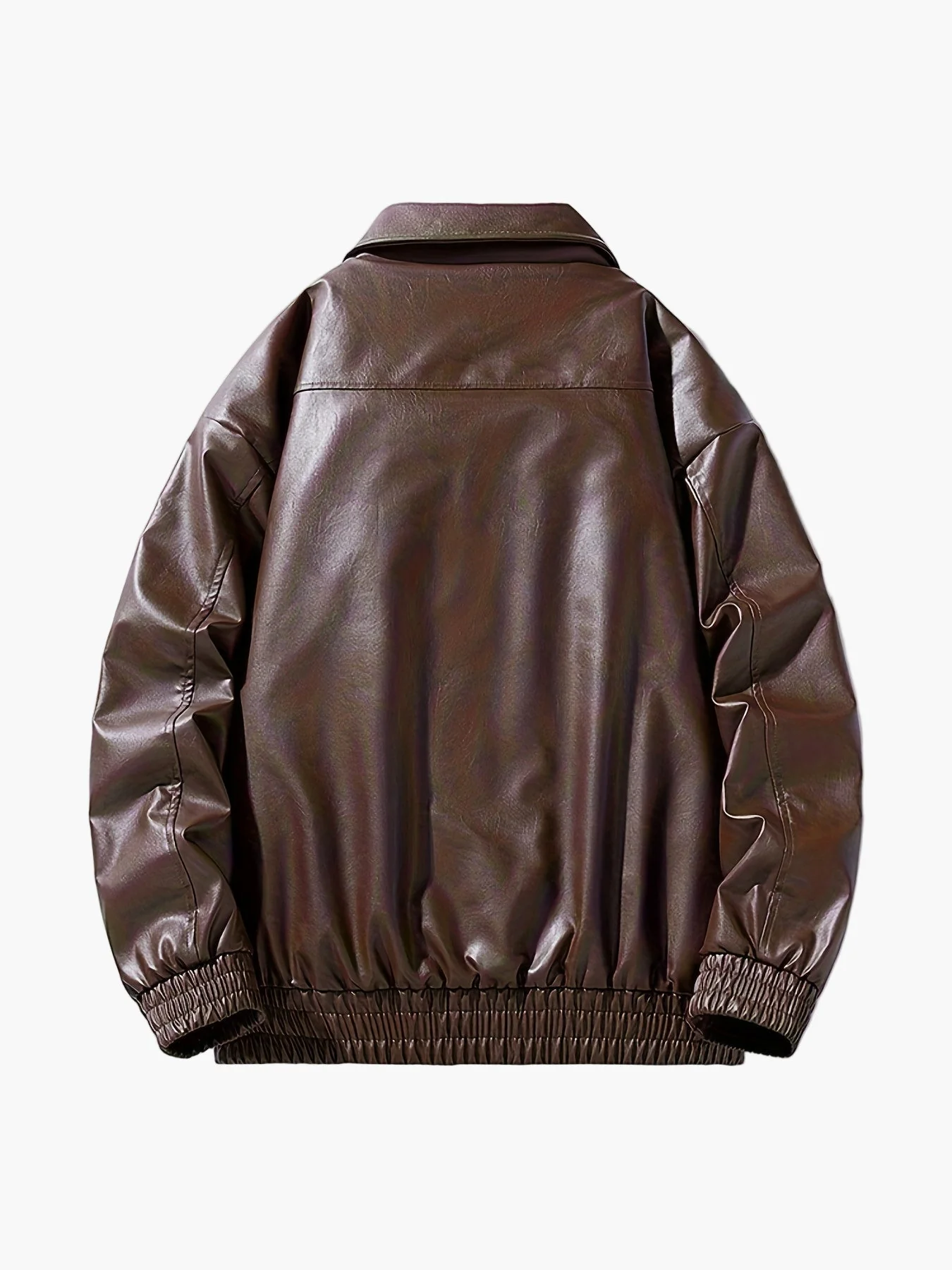 Blouson style bomber décontracté pour homme, coupe ample, fermeture zippée, col à revers - Image 5