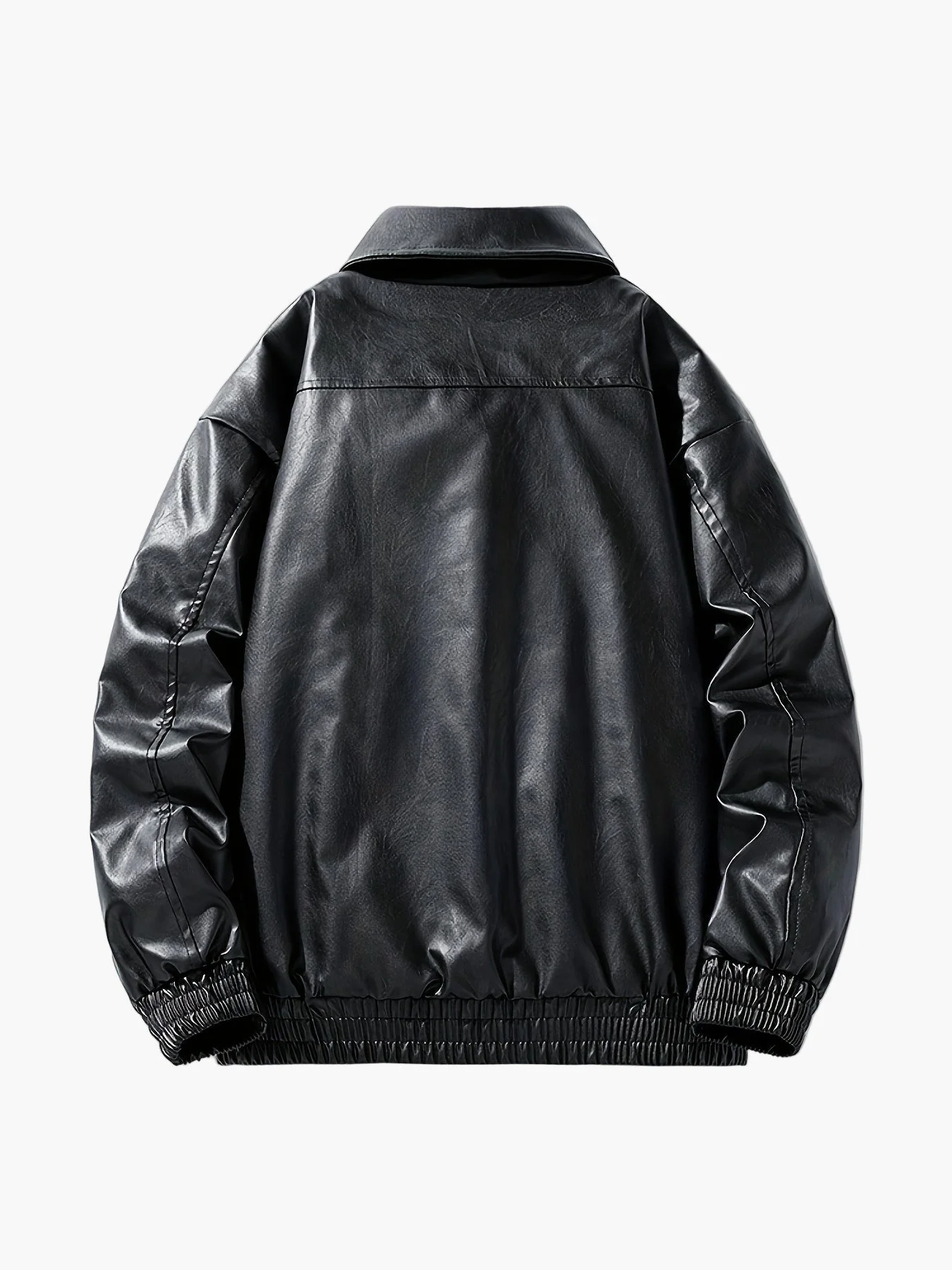 Blouson style bomber décontracté pour homme, coupe ample, fermeture zippée, col à revers - Image 6