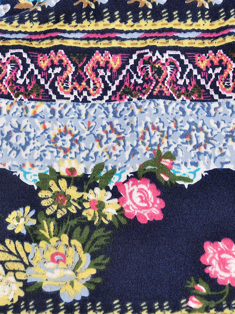 Bonnet Femme Style Bohème Multi-Usage Motif Floral Élégant pour Printemps Été Automne - Image 17