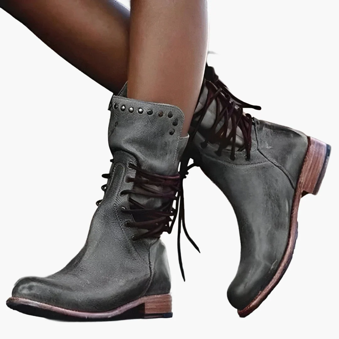 Bottes à Lacets Vintage pour Femme Style Aventurière – Confort et Élégance au Quotidien - Image 6