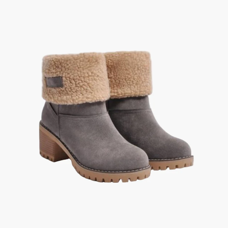Bottes Femme Chaudes en Suédine à Revers - Confort Hiver et Style Polyvalent - Image 3