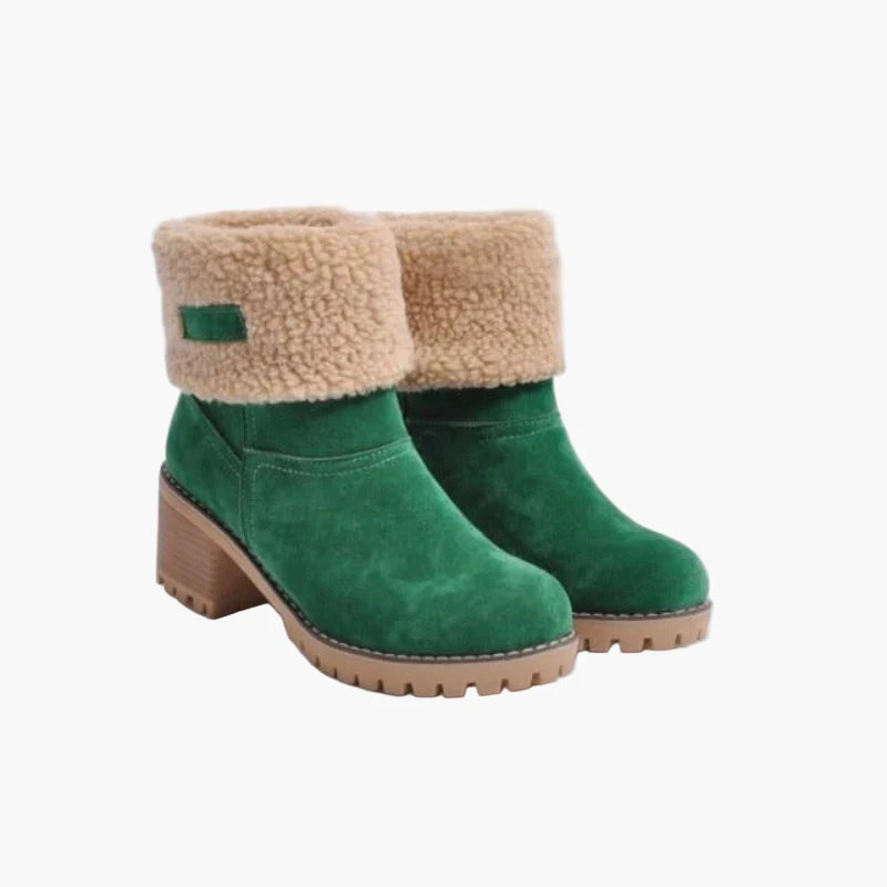 Bottes Femme Chaudes en Suédine à Revers - Confort Hiver et Style Polyvalent - Image 4