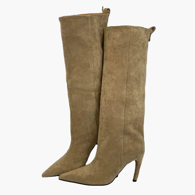 Bottes Femme Mode à Talons Hauts Pointus Style Élégant - Image 2