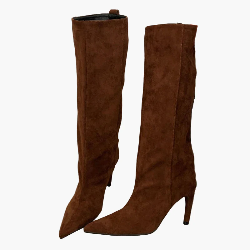 Bottes Femme Mode à Talons Hauts Pointus Style Élégant - Image 3
