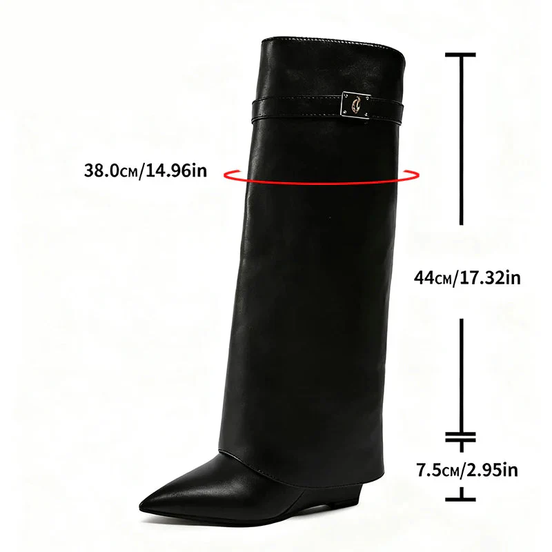 Bottes Femme Pointues à Talon Plat Style Moderne et Élégant - Image 5