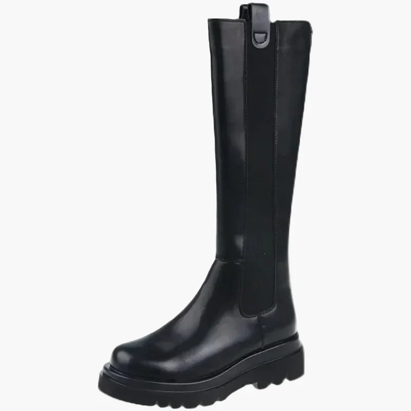 Bottes hautes à semelle épaisse pour femme - Style urbain et tendance - Image 4