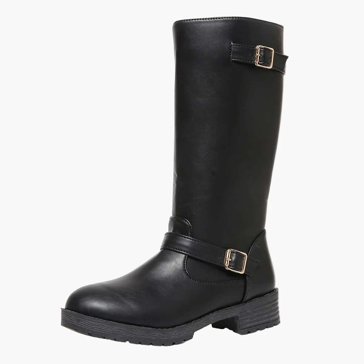 Bottes hautes à boucle style cavalier pour femme - Élégance urbaine et confort quotidien - Image 6