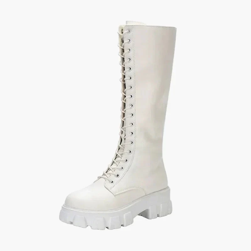 Bottes hautes à lacets style gothique pour femme – Look tendance et urbain - Image 6