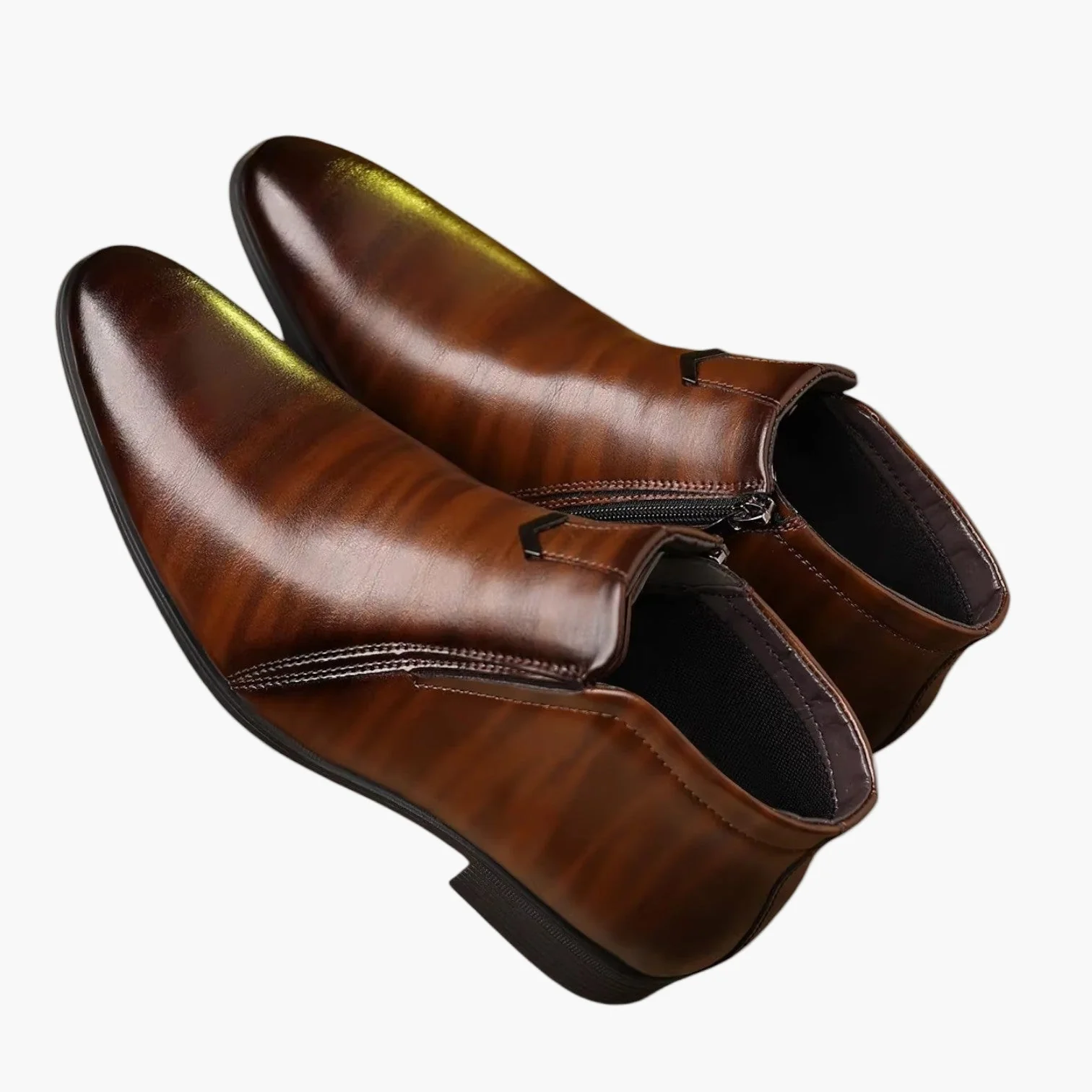 Bottes hautes rétro homme style urbain élégance quotidienne - Image 3
