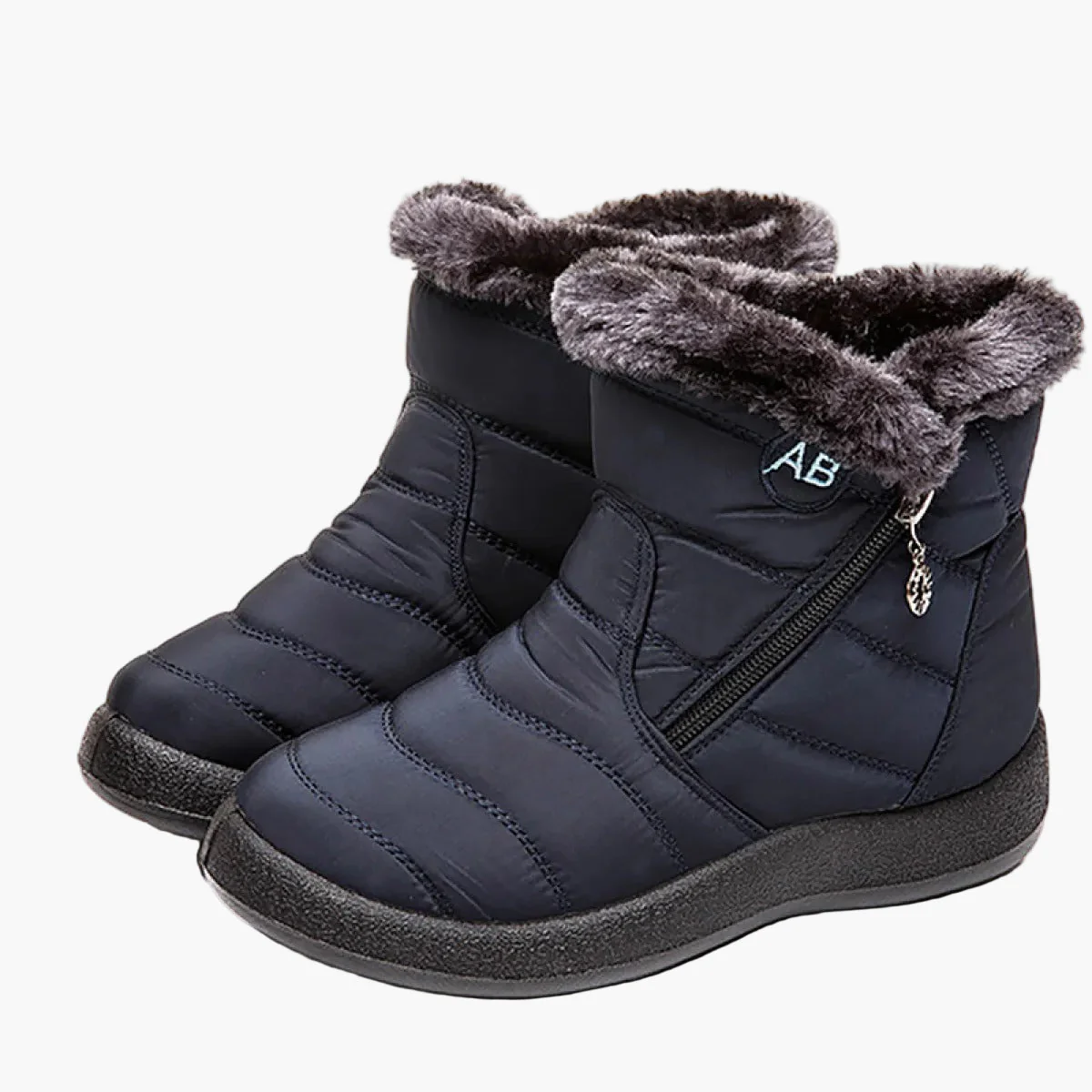 Bottes d'hiver imperméables pour femme style décontracté avec doublure chaude et fermeture éclair - Image 10